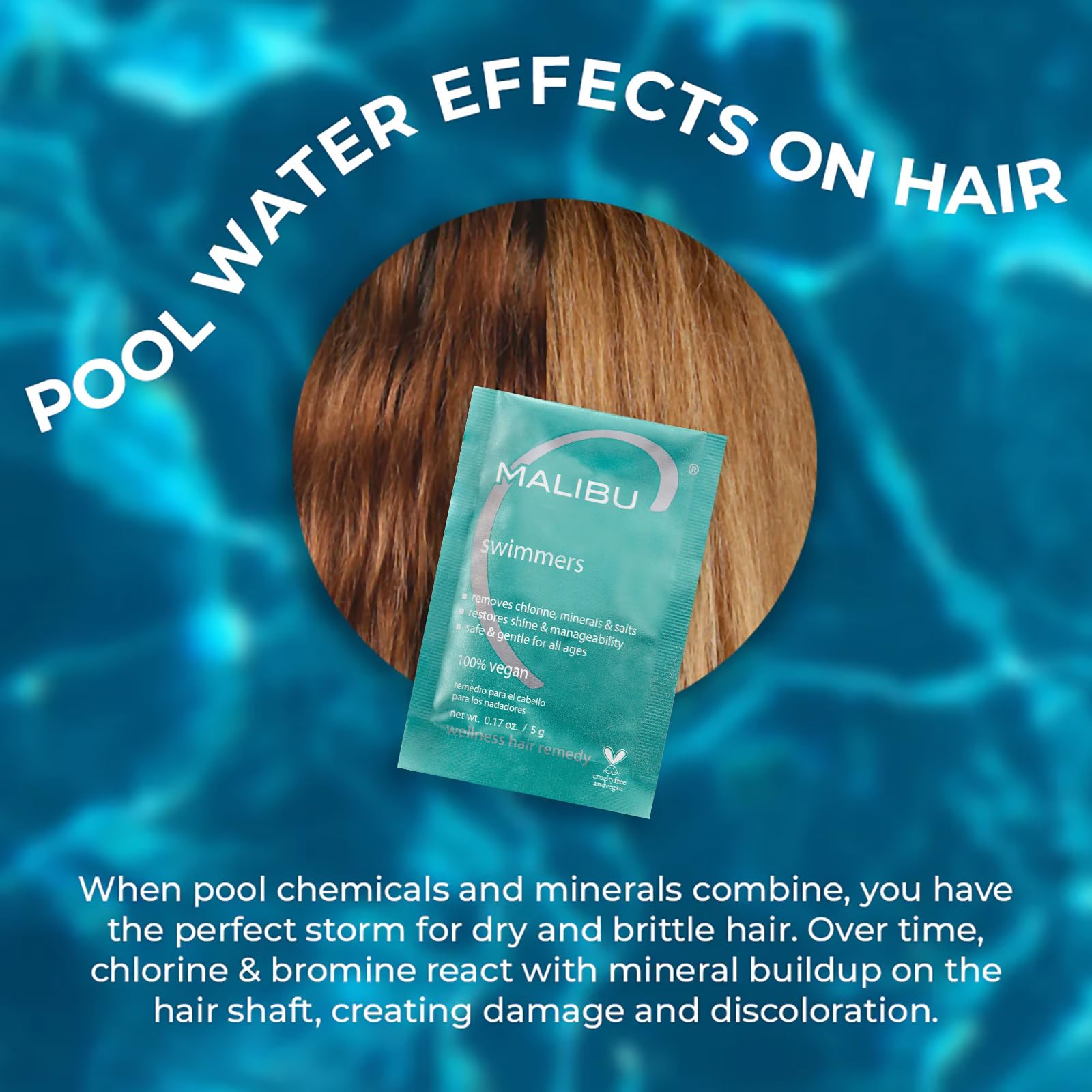Foto 4 | Remedio De Bienestar Para Nadadores Malibu C Para El Cuidado Del Cabello, 3 Paquetes - Venta Internacional.
