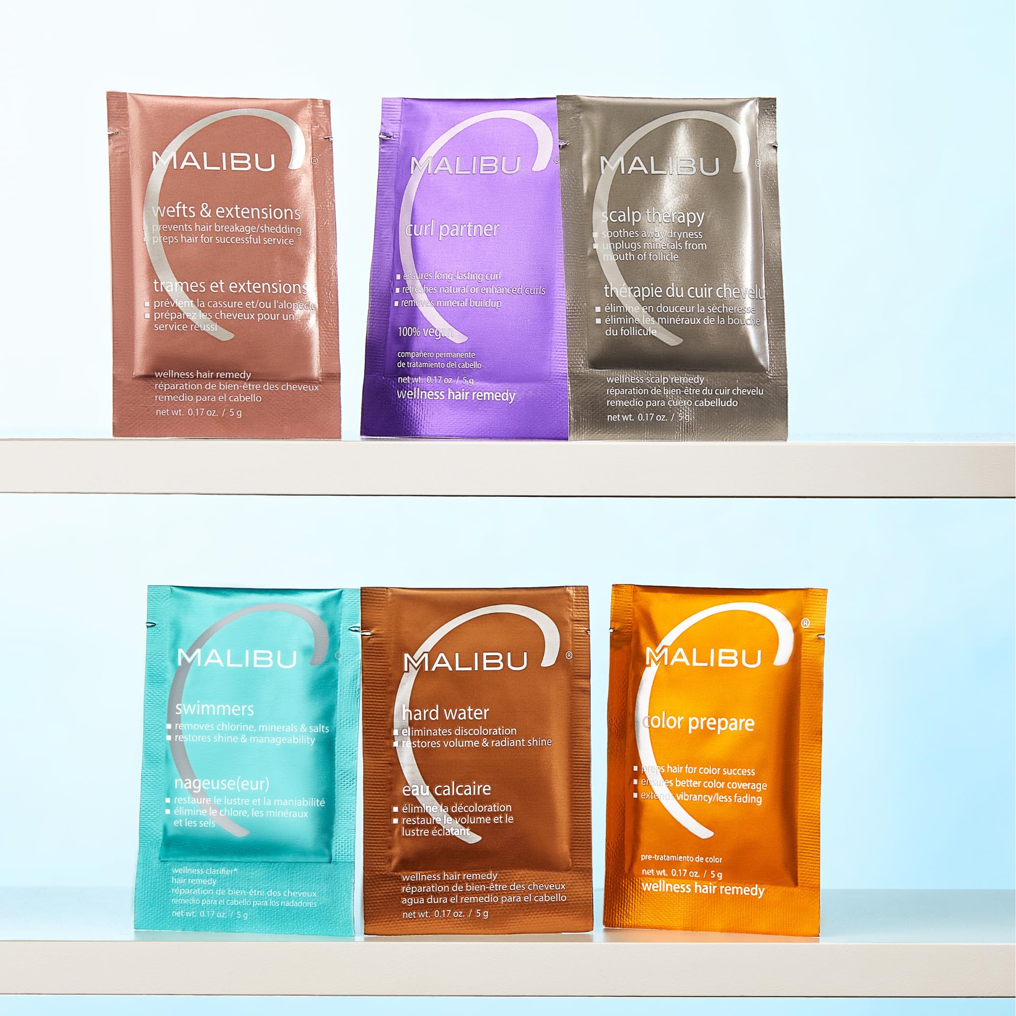 Foto 7 | Remedio De Bienestar Para Nadadores Malibu C Para El Cuidado Del Cabello, 3 Paquetes - Venta Internacional.