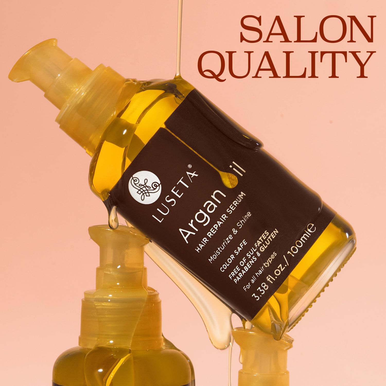 Foto 2 | Sérum Para El Cabello L Luseta, Aceite De Argán 100% Puro, 100 Ml, Frizzy Control - Venta Internacional.
