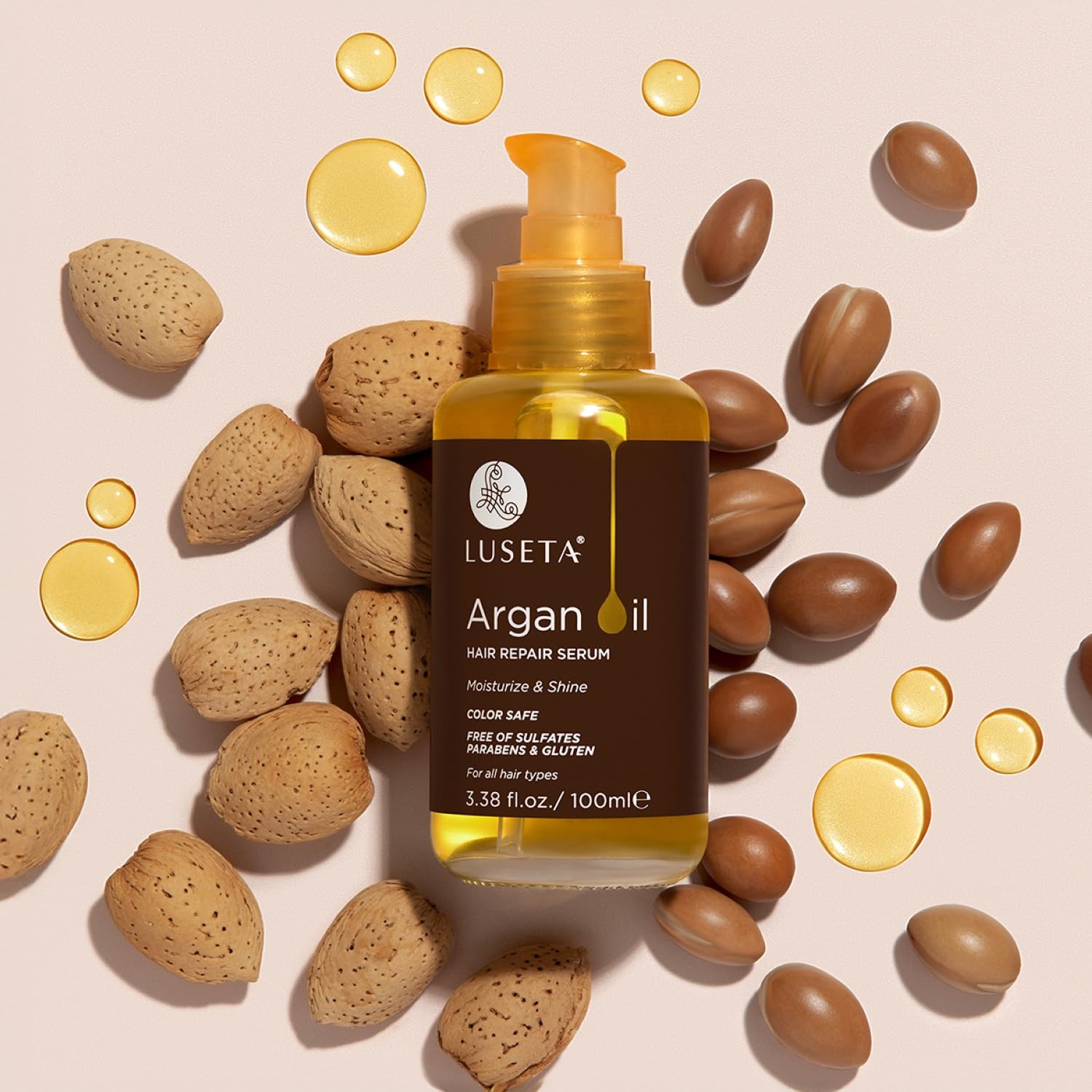 Foto 6 pulgar | Sérum Para El Cabello L Luseta, Aceite De Argán 100% Puro, 100 Ml, Frizzy Control - Venta Internacional.