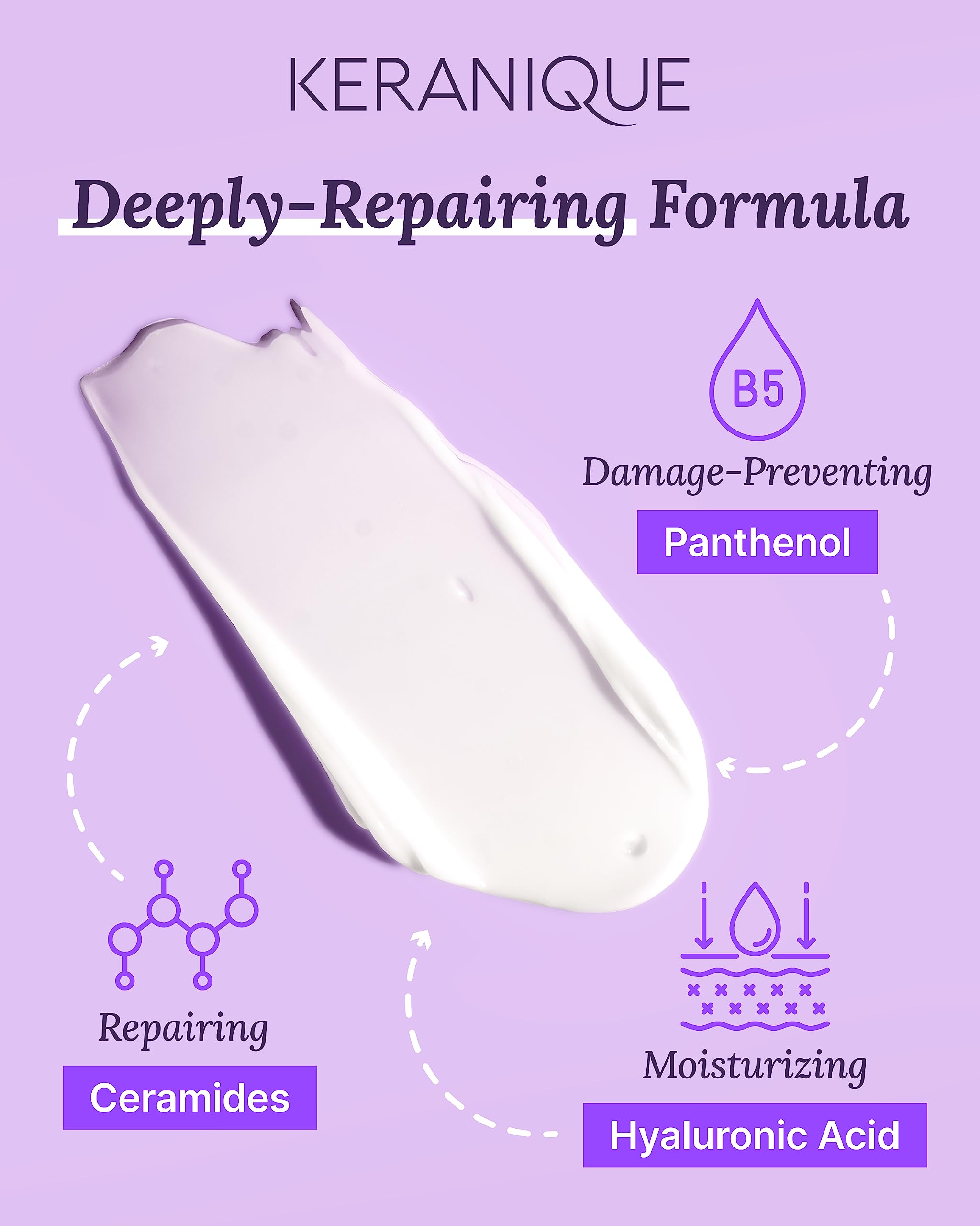 Foto 4 pulgar | Mascarilla Keranique Deep Repair & Hydration Para Cabello Dañado - Venta Internacional.