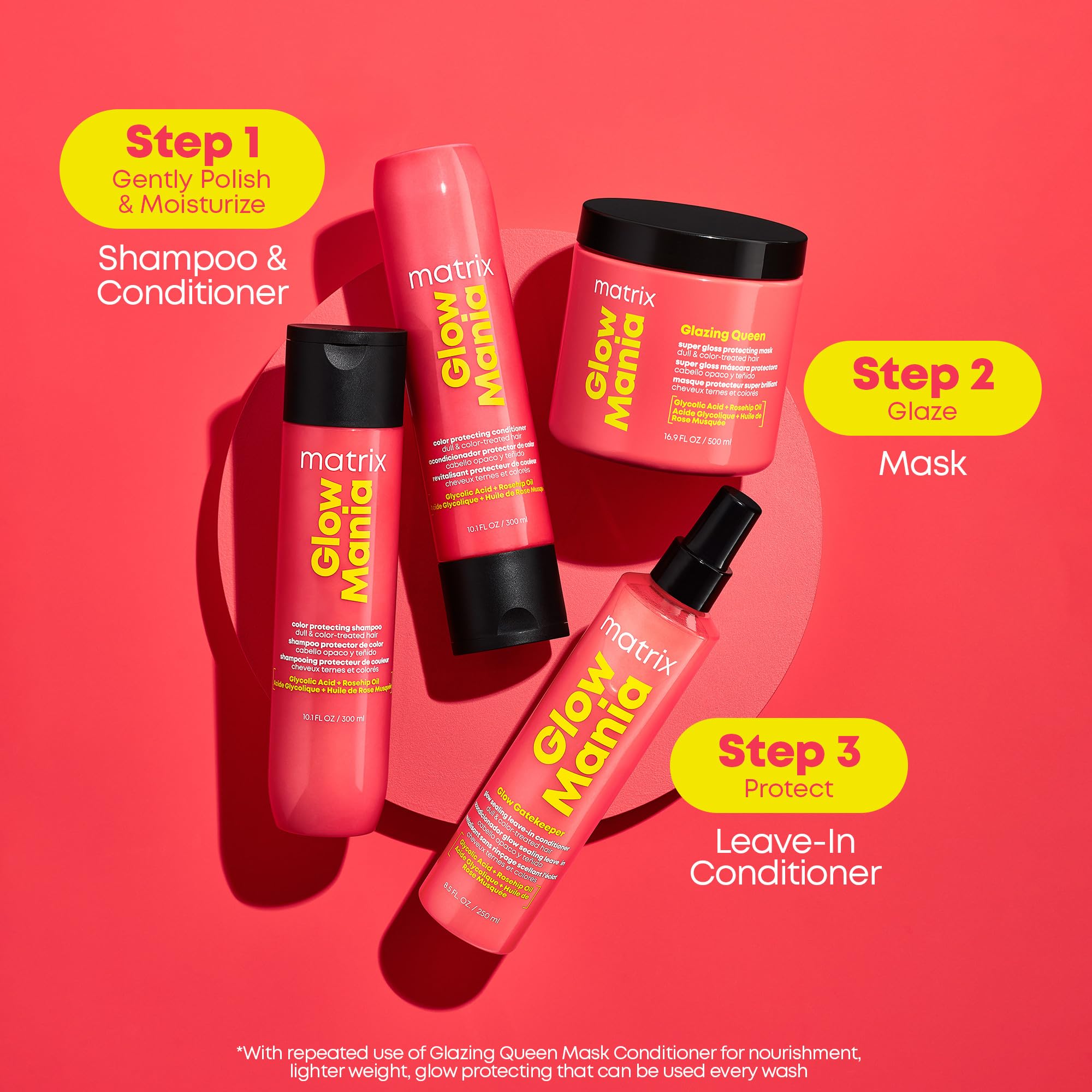 Foto 8 pulgar | Mascarilla Capilar Matrix Glow Mania Glazing Queen 500ml - Venta Internacional.