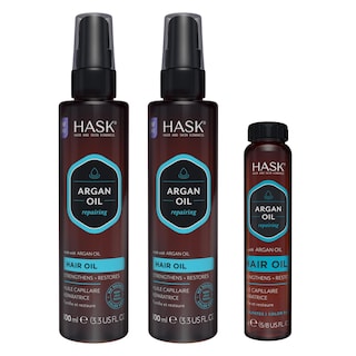 Foto 1 | Aceite Capilar Hask Argán, Reparador, Brillo, Vegano, Seguro Para El Color, Paquete De 3 - Venta Internacional.