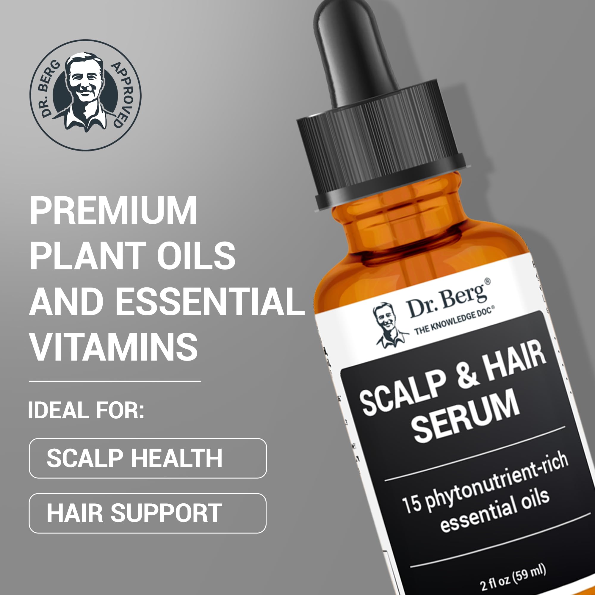 Foto 3 pulgar | Sérum Capilar Dr. Berg Para Cuero Cabelludo Y Cabello Con Vitamina D3 Y E, 60 Ml - Venta Internacional.