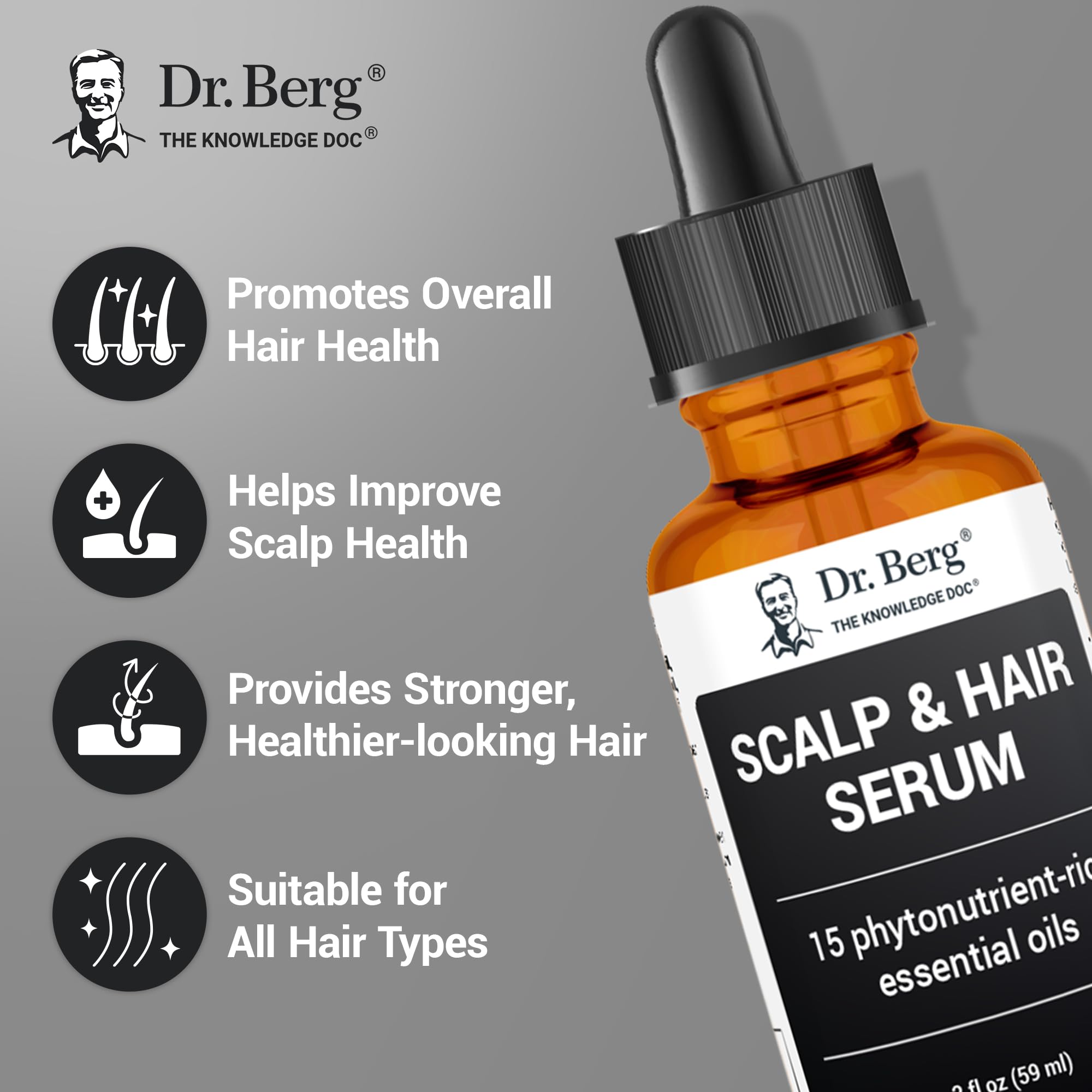 Foto 4 pulgar | Sérum Capilar Dr. Berg Para Cuero Cabelludo Y Cabello Con Vitamina D3 Y E, 60 Ml - Venta Internacional.