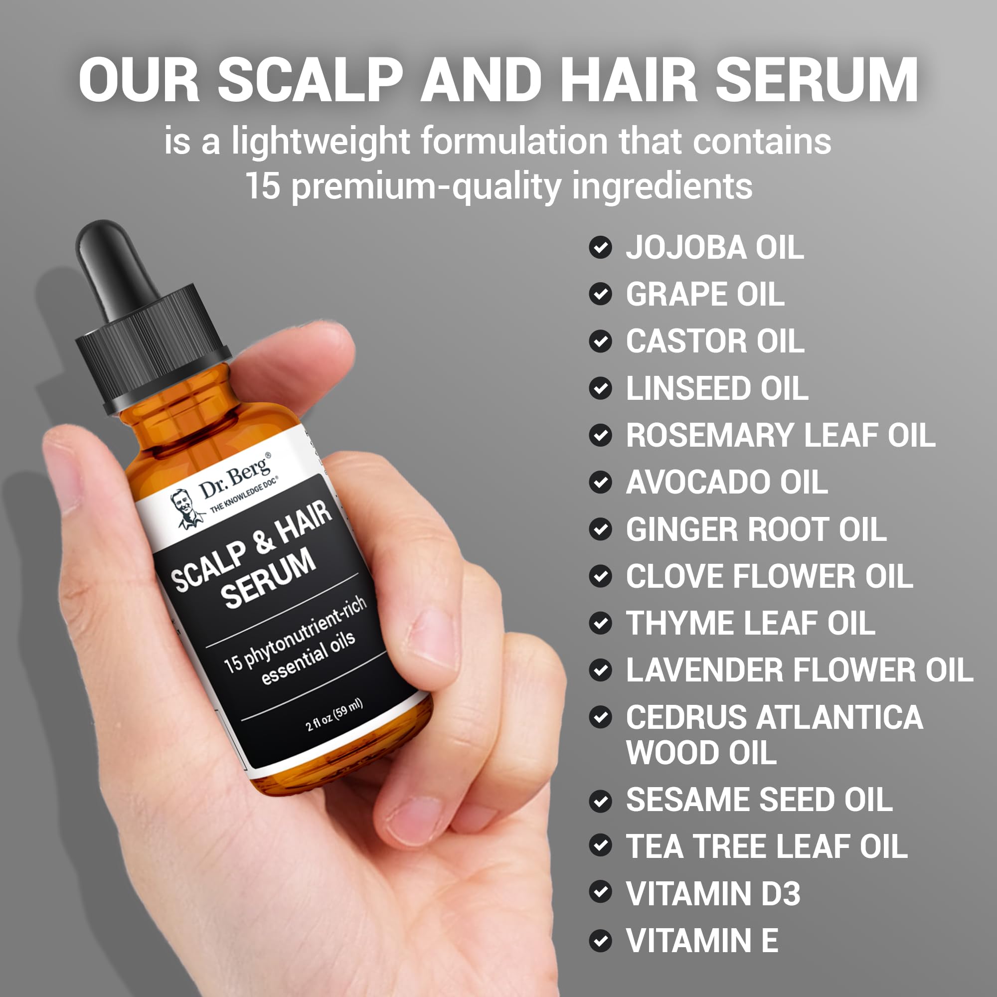 Foto 6 pulgar | Sérum Capilar Dr. Berg Para Cuero Cabelludo Y Cabello Con Vitamina D3 Y E, 60 Ml - Venta Internacional.