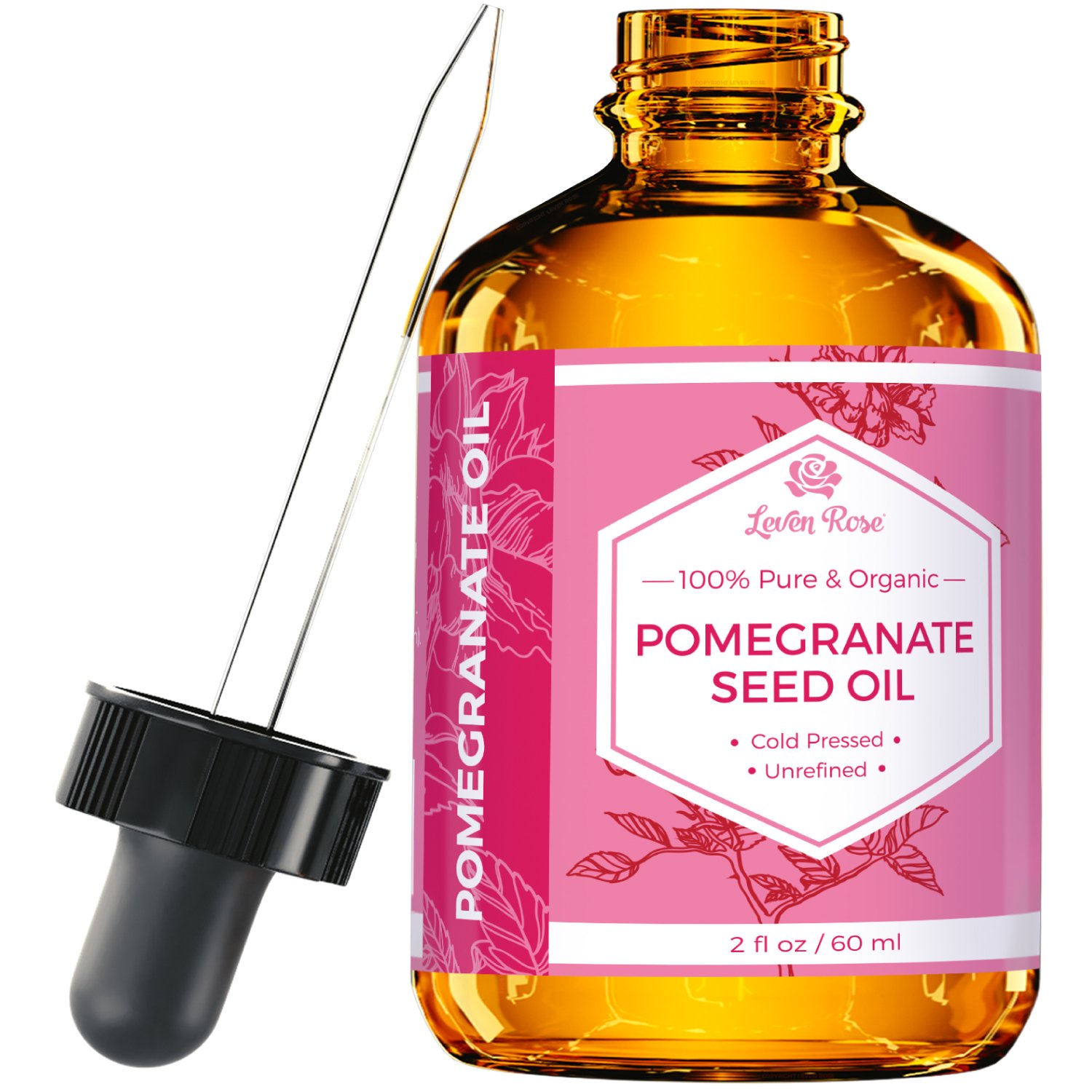 Foto 2 pulgar | Aceite De Semillas De Granada Leven Rose, 60 Ml, 100% Puro, Sin Refinar - Venta Internacional.