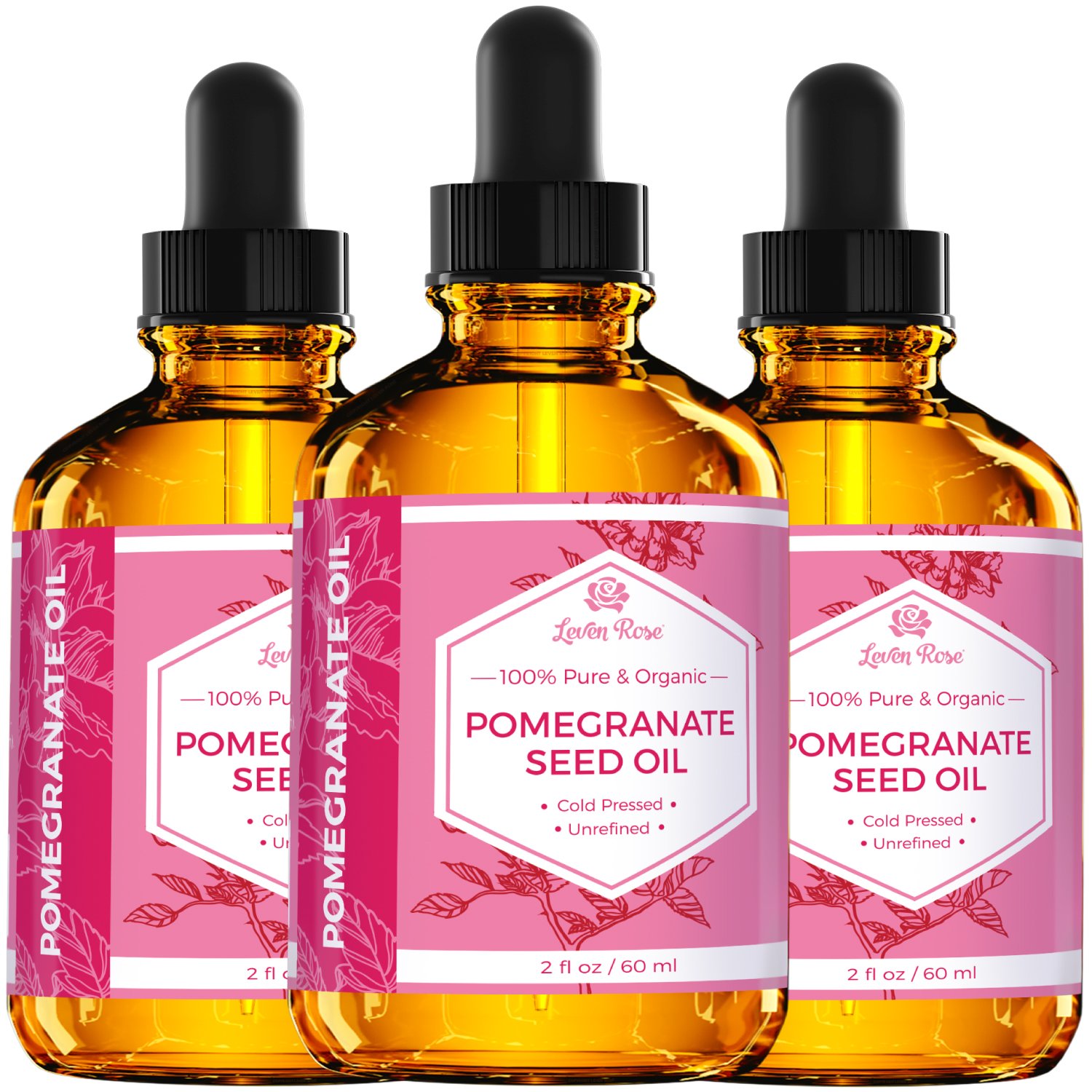 Foto 7 pulgar | Aceite De Semillas De Granada Leven Rose, 60 Ml, 100% Puro, Sin Refinar - Venta Internacional.
