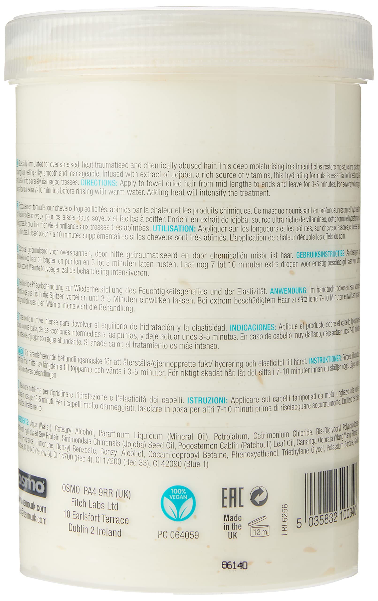 Foto 3 pulgar | Mascarilla Capilar Osmo Intensive Deep Repair 1200 Ml Que Restaura La Humedad - Venta Internacional.