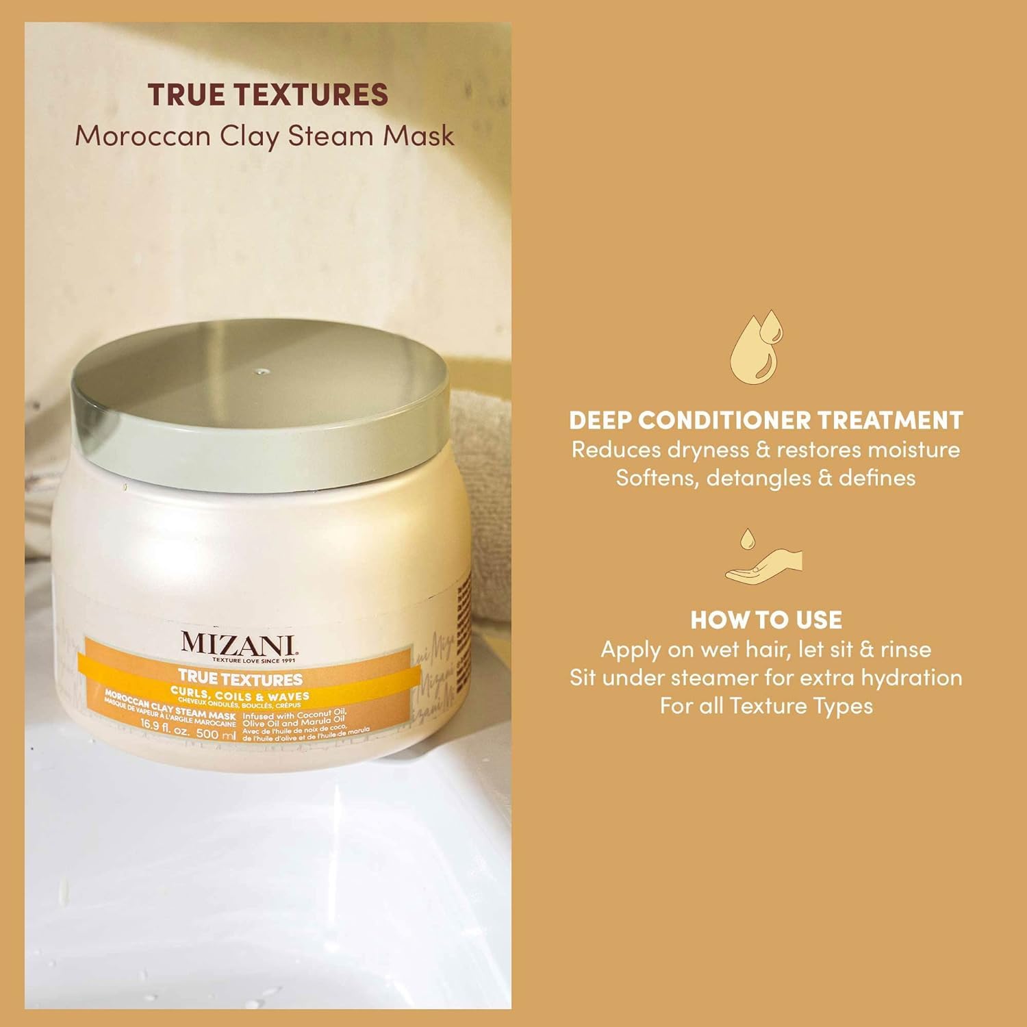 Foto 4 pulgar | Mascarilla Capilar Mizani True Textures Moroccan Clay Con Aceite De Coco - Venta Internacional.