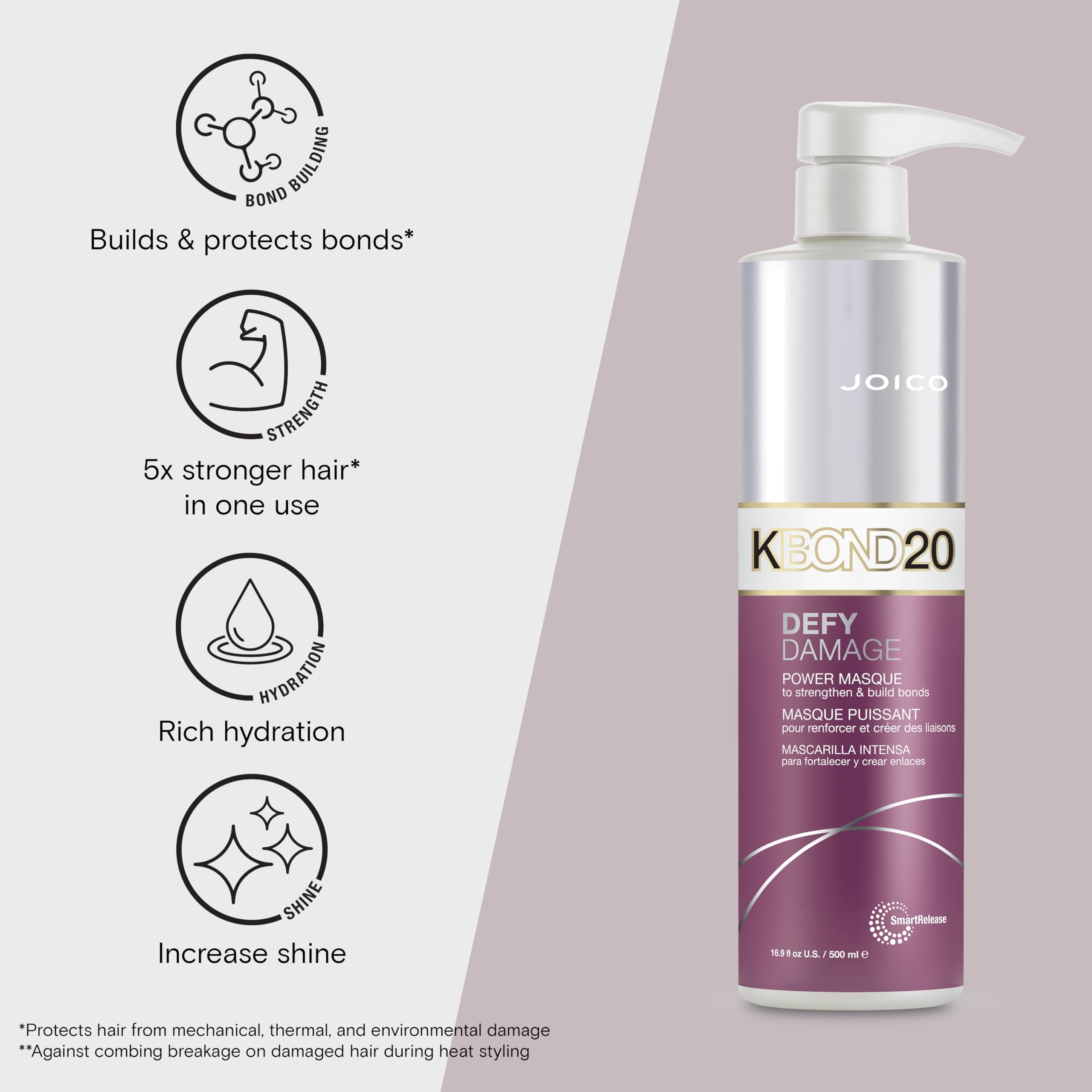 Foto 4 pulgar | Mascarilla Capilar Joico Defy Damage Kbond20 Power, 500 Ml, No Destiñe - Venta Internacional.