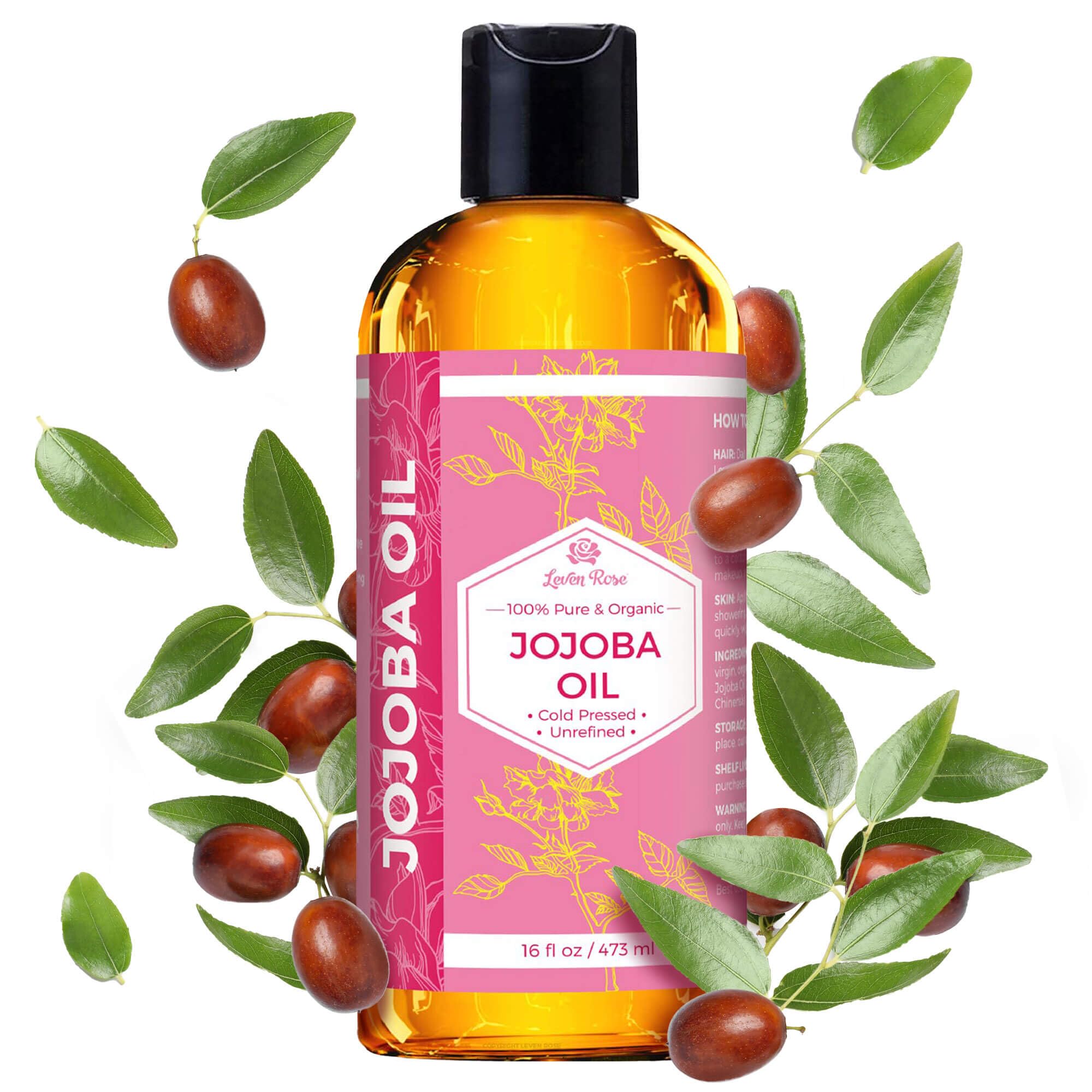Foto 2 pulgar | Aceite de Jojoba Leven Rose Puro Natural 473 Ml - Venta Internacional