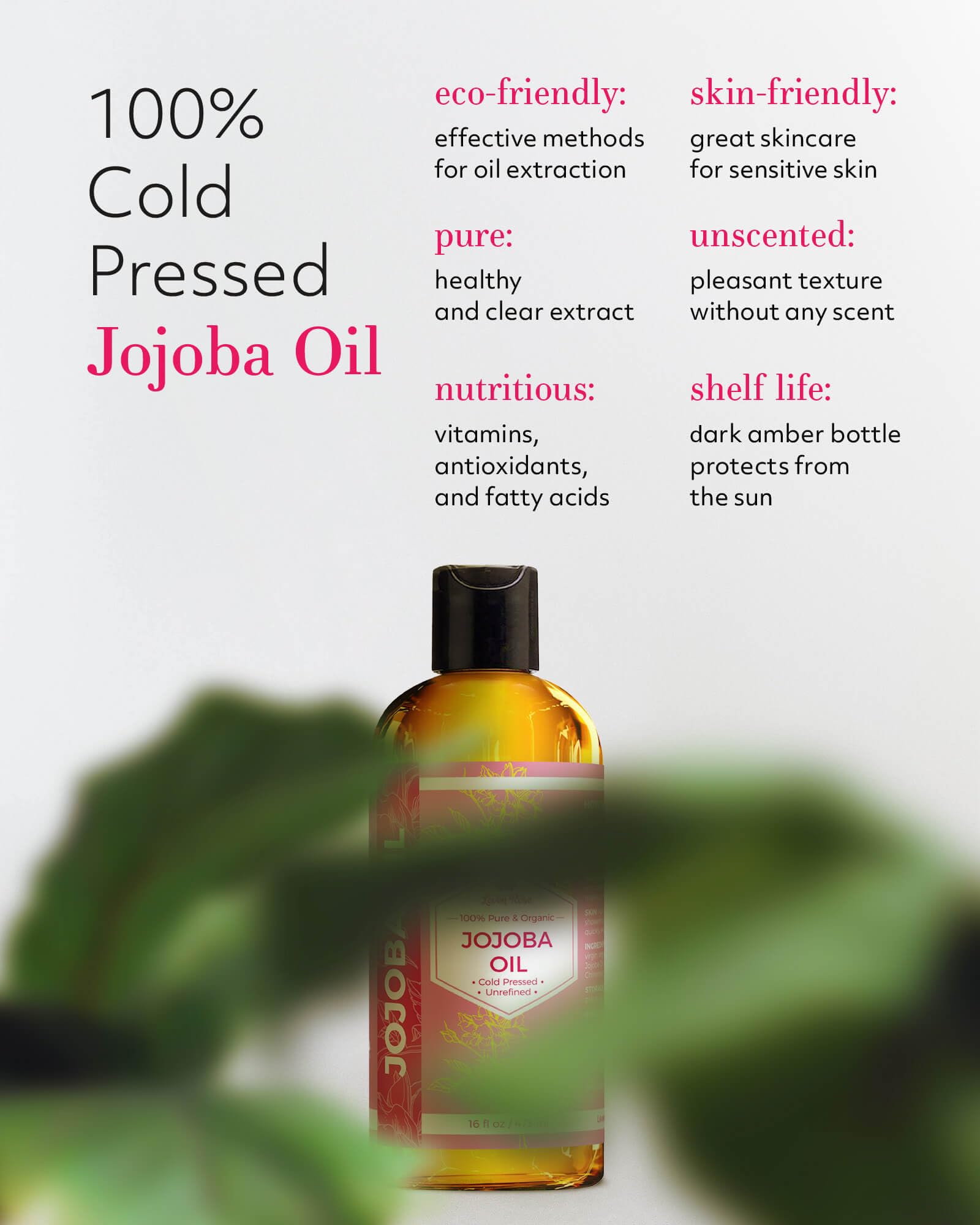 Foto 3 pulgar | Aceite de Jojoba Leven Rose Puro Natural 473 Ml - Venta Internacional