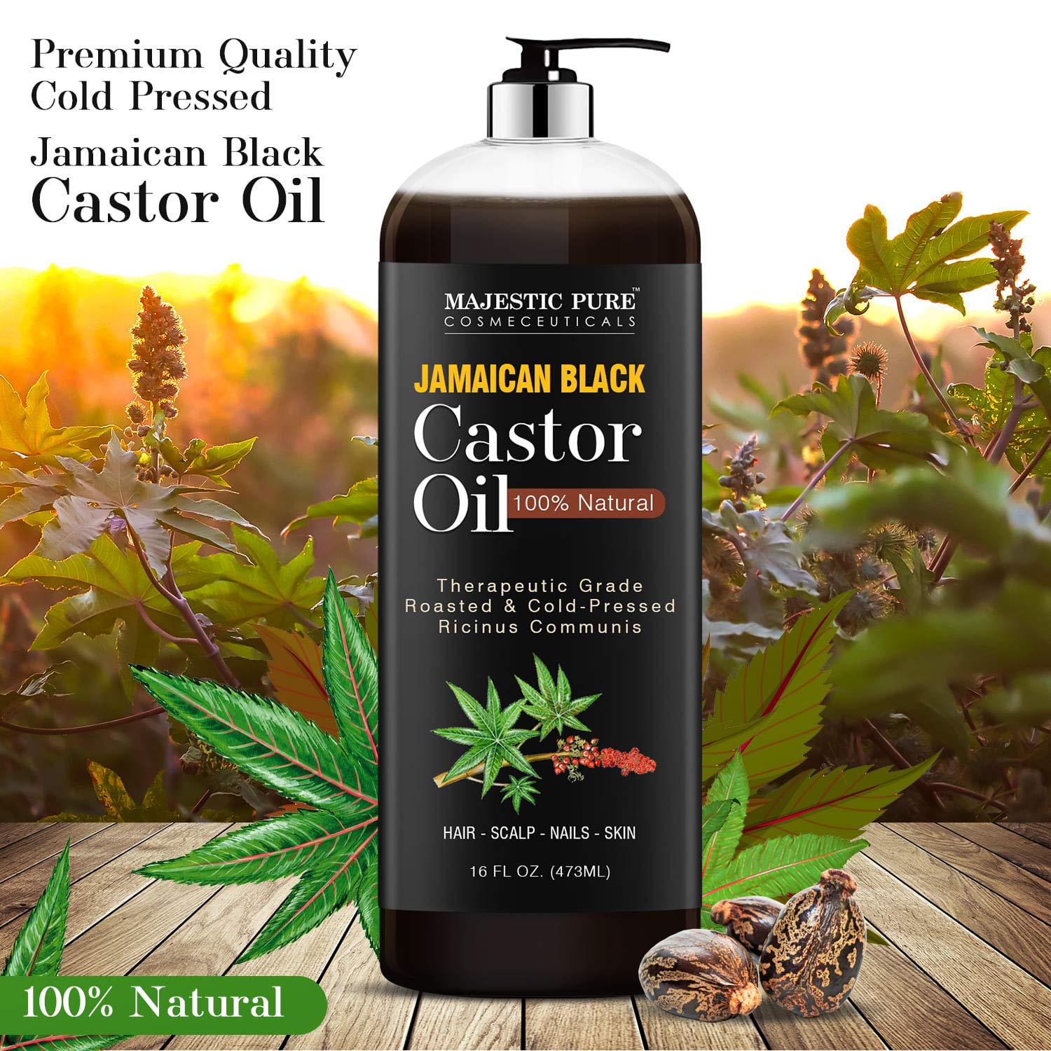 Foto 3 pulgar | Aceite de Ricino Negro Jamaicano Majestic  480 ml - Venta Internacional