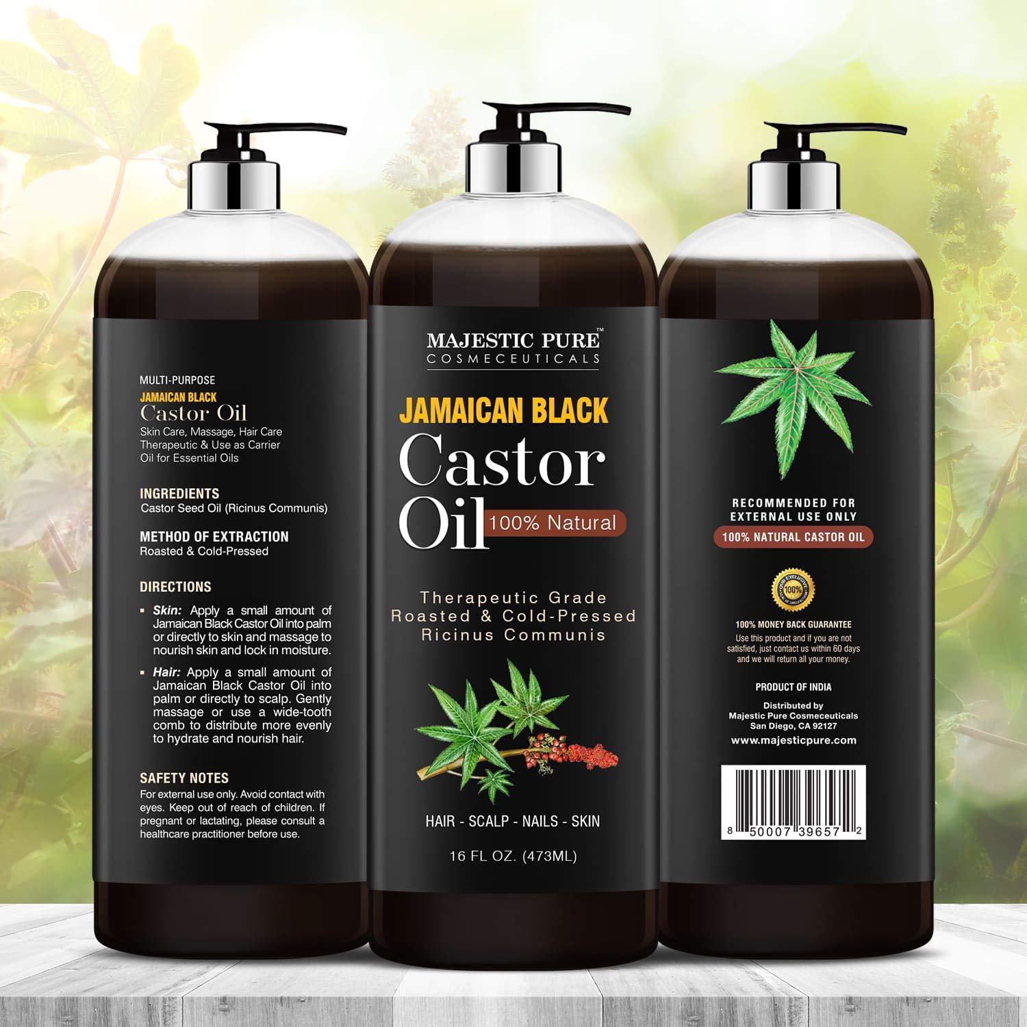 Foto 4 pulgar | Aceite de Ricino Negro Jamaicano Majestic  480 ml - Venta Internacional