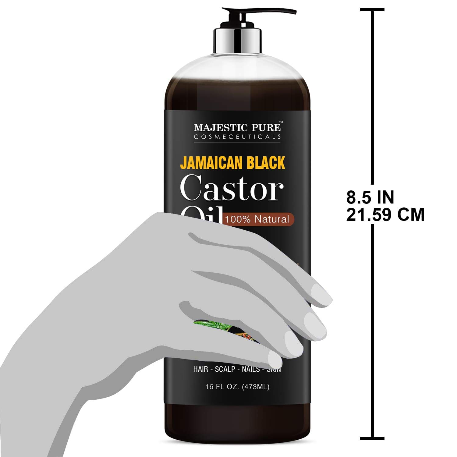 Foto 8 pulgar | Aceite de Ricino Negro Jamaicano Majestic  480 ml - Venta Internacional