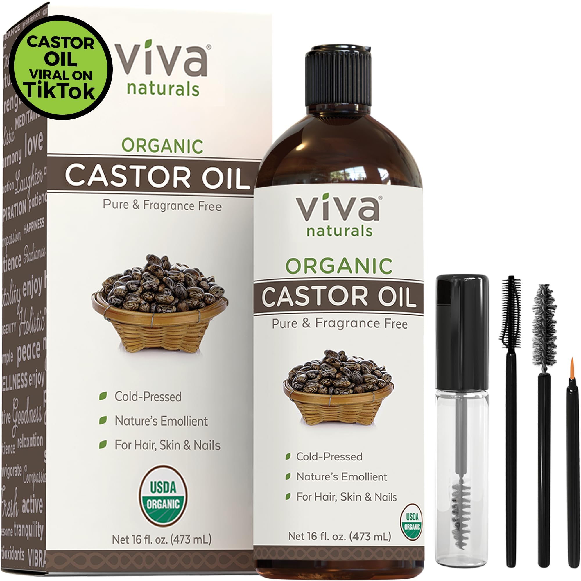 Foto 2 pulgar | Aceite de Ricino Viva Naturals Organic 473 Ml - Venta Internacional