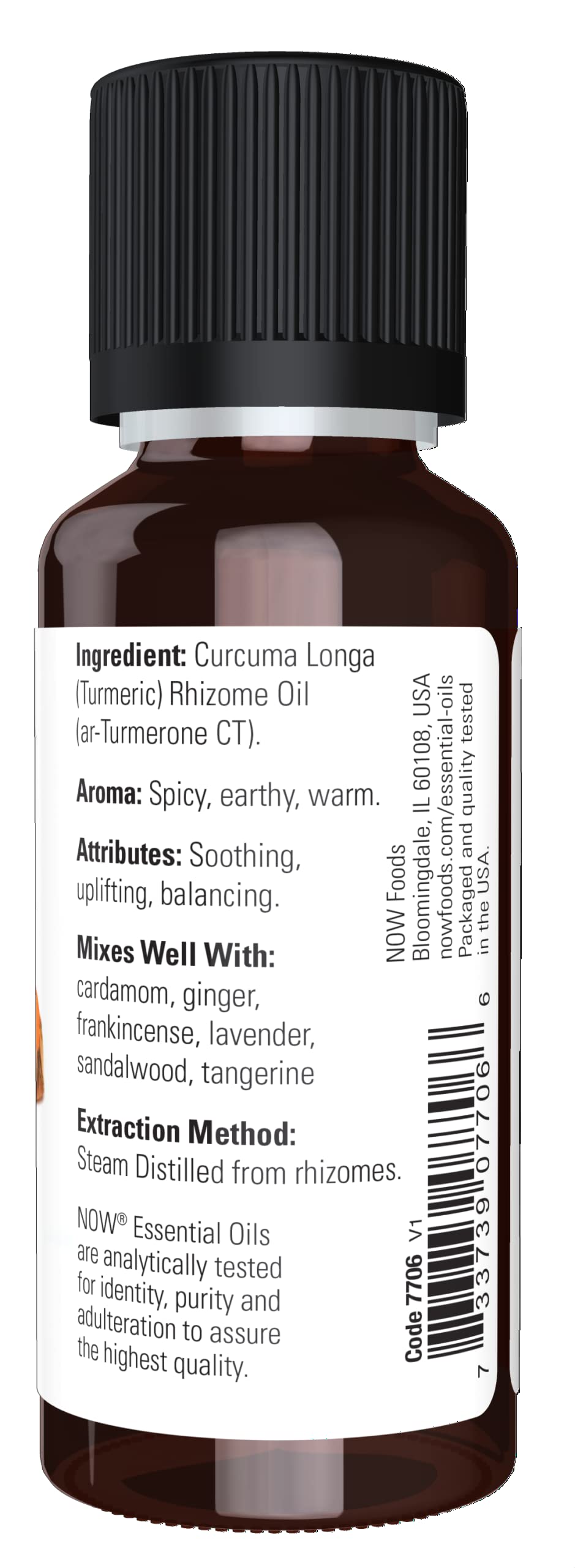 Foto 3 pulgar | Aceite Esencial Now Foods De Cúrcuma, 30 Ml, 100% Puro - Venta Internacional.