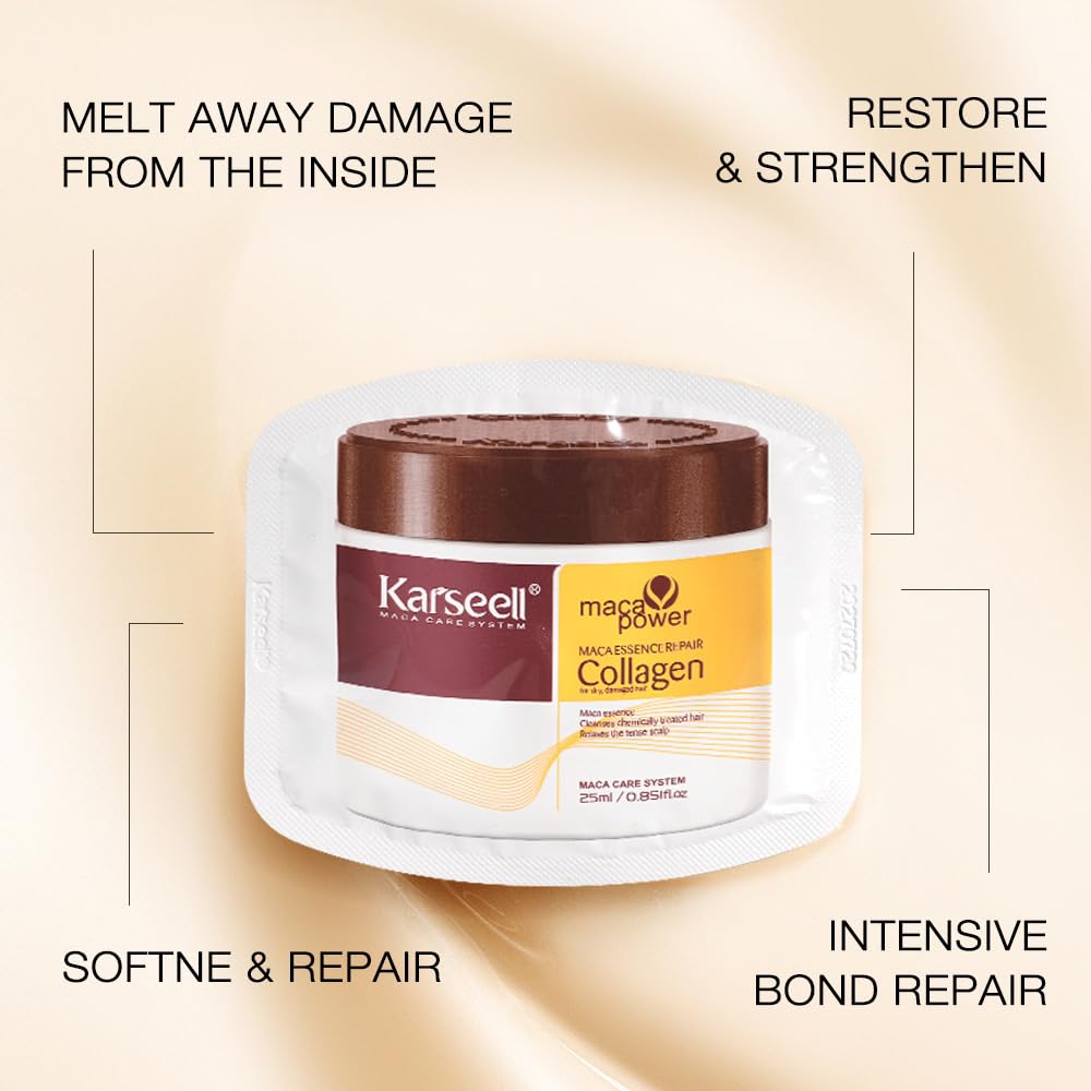 Foto 5 pulgar | Tratamiento Capilar Karseell Collagen Deep Repair 25 Ml X 24 - Venta Internacional.
