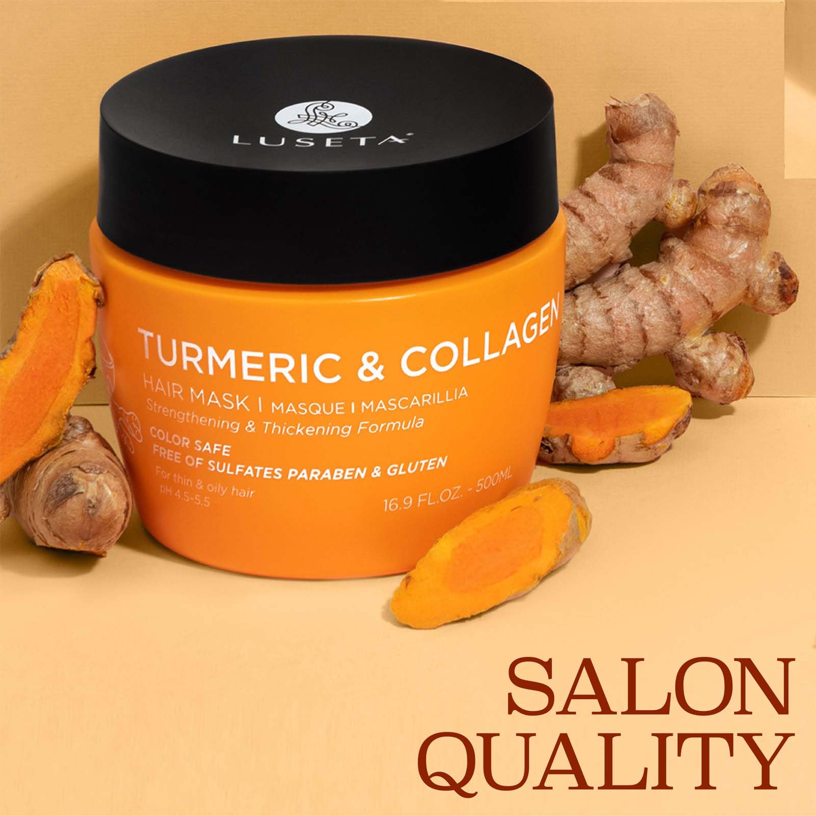 Foto 3 pulgar | Mascarilla Capilar Luseta Con Cúrcuma Y Colágeno Espesante Para Cabello Fino - Venta Internacional.
