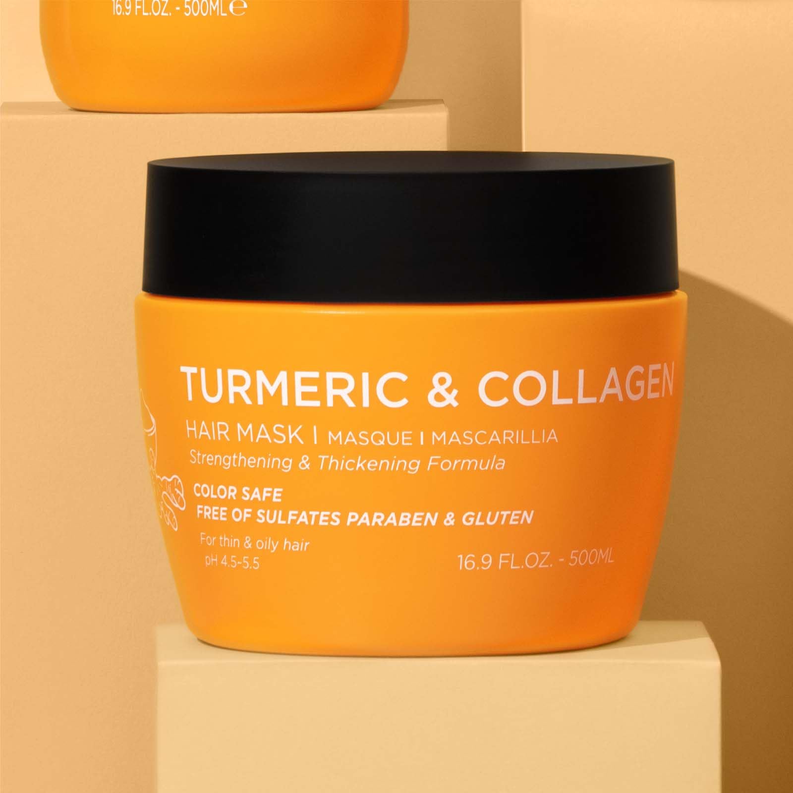 Foto 6 pulgar | Mascarilla Capilar Luseta Con Cúrcuma Y Colágeno Espesante Para Cabello Fino - Venta Internacional.