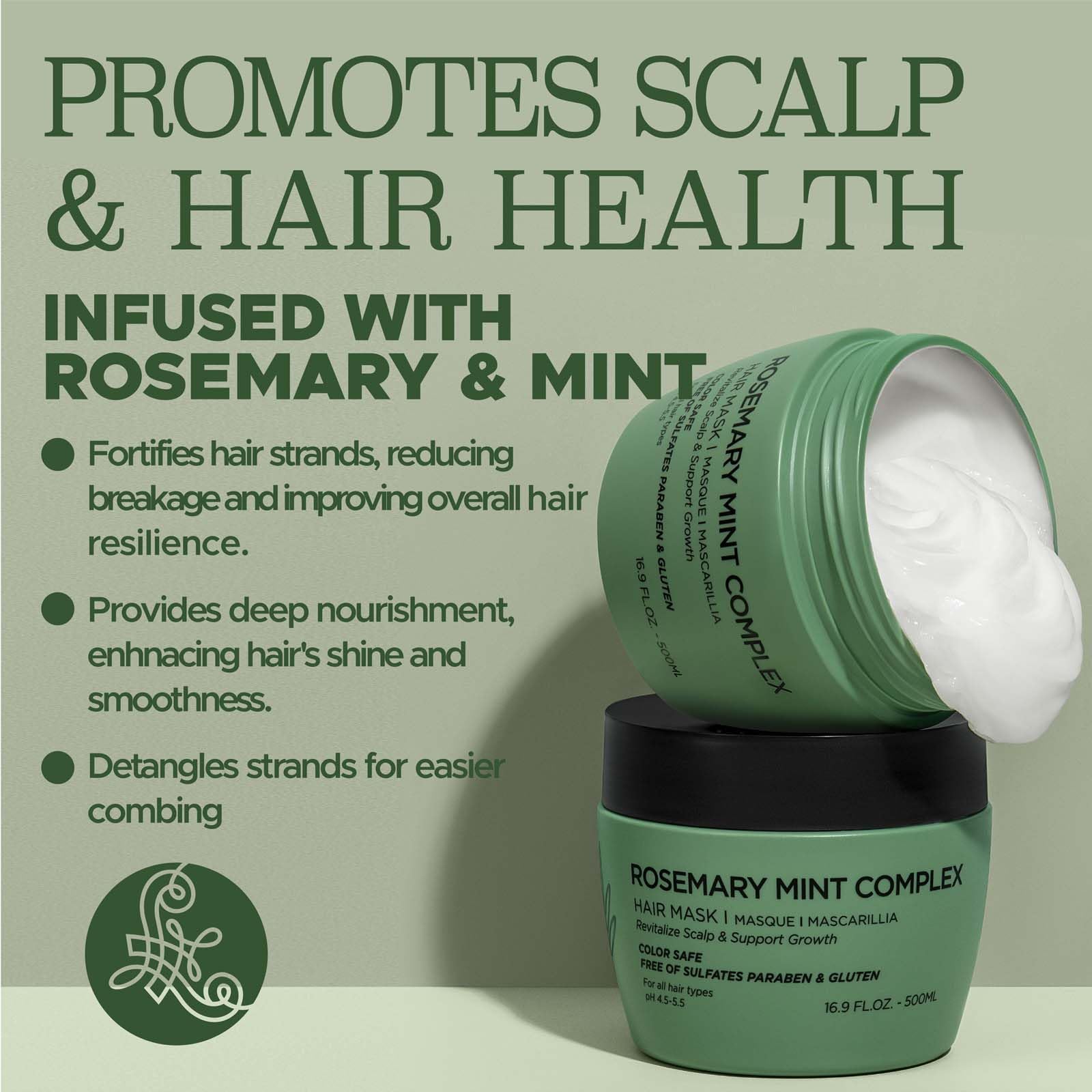 Foto 4 pulgar | Mascarilla Capilar Luseta, Romero Y Menta, Fortalecedora, 500 Ml, Para Cabello Seco - Venta Internacional.