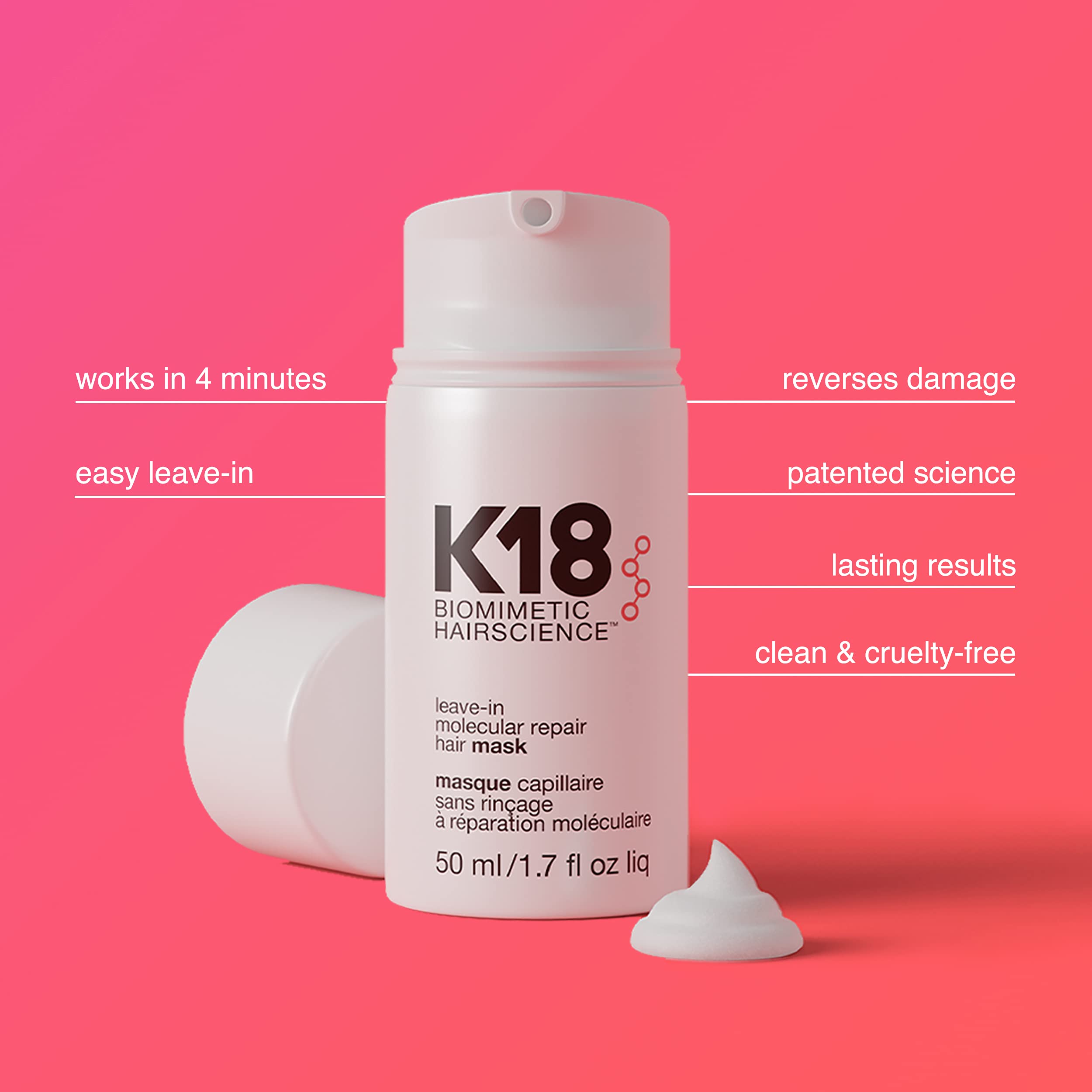 Foto 3 pulgar | Mascarilla Reparadora Repair Bundle K18, 50 Ml, Tratamiento De 4 Minutos Y 30 Ml - Venta Internacional.