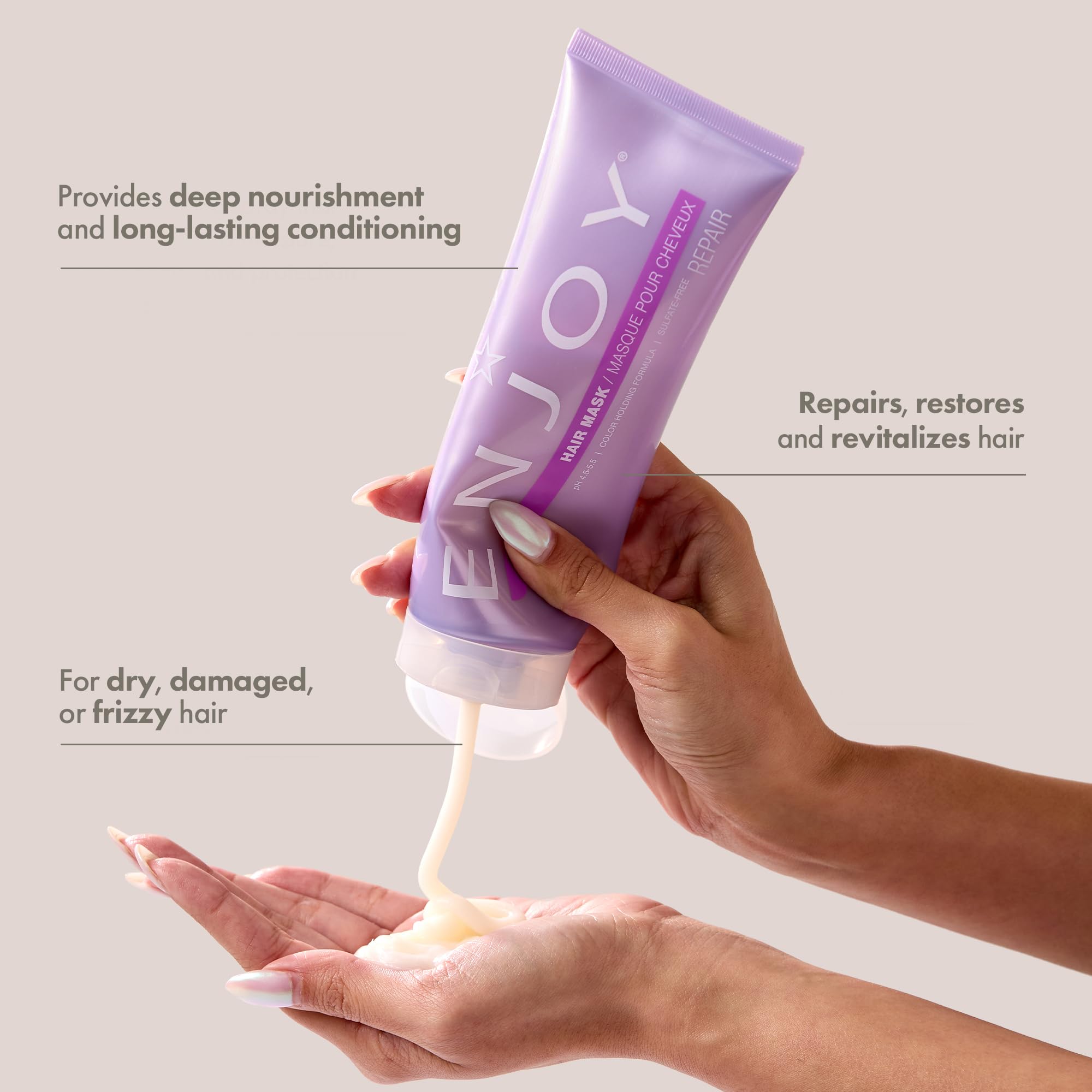 Foto 2 | Mascarilla Capilar Enjoy Hair 227 Ml Frizz Control Color Safe - Venta Internacional.