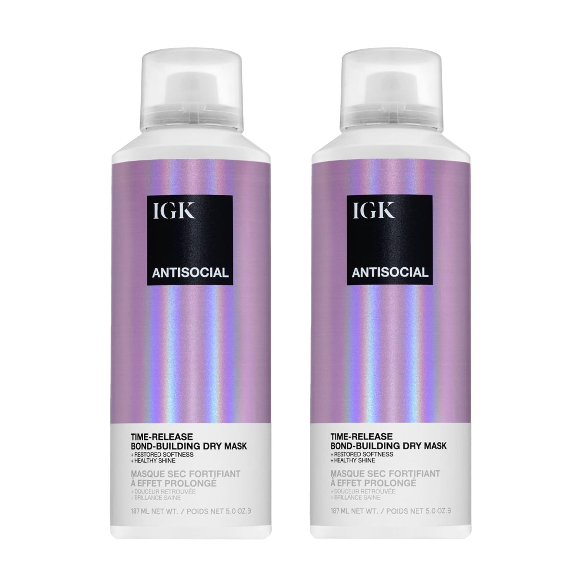 Foto 2 pulgar | Mascarilla Para Cabello Seco Igk Antisocial Leave-in Overnight 150 Ml X2 - Venta Internacional.