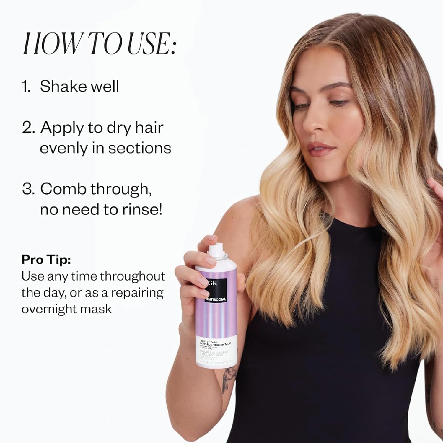 Foto 4 pulgar | Mascarilla Para Cabello Seco Igk Antisocial Leave-in Overnight 150 Ml X2 - Venta Internacional.