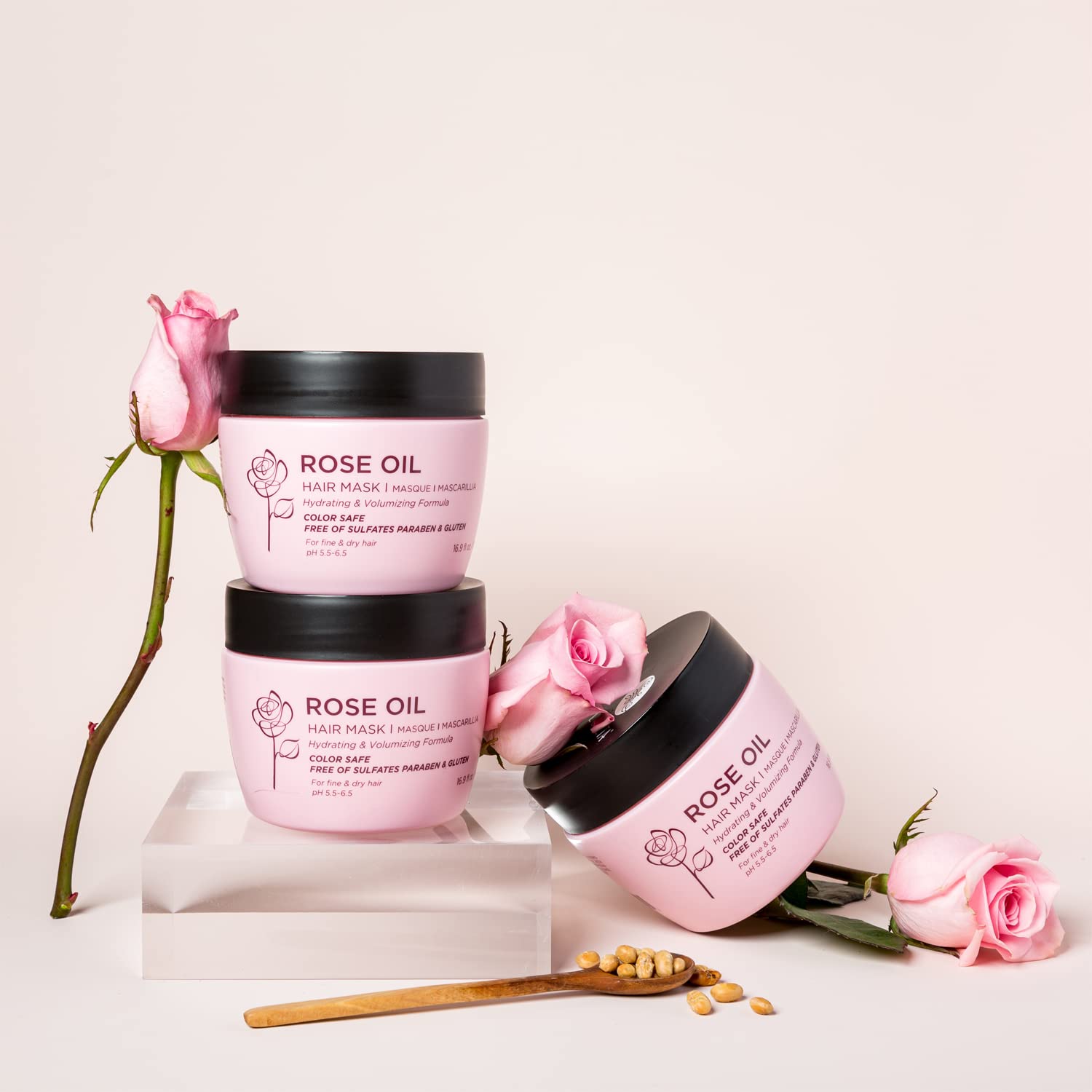 Foto 4 | Mascarilla Capilar Luseta Con Aceite De Rosa Hidratante Y Humectante, 500 Ml - Venta Internacional.