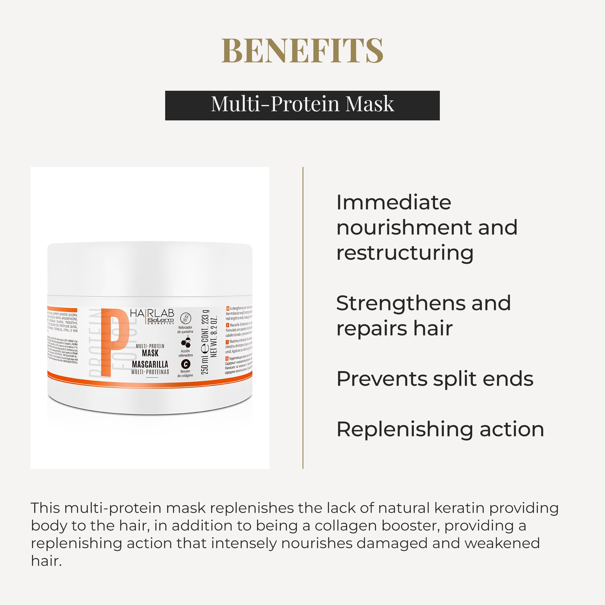 Foto 4 pulgar | Mascarilla Capilar Salerm Damaged Hair Multi-proteins 250 Ml - Venta Internacional.