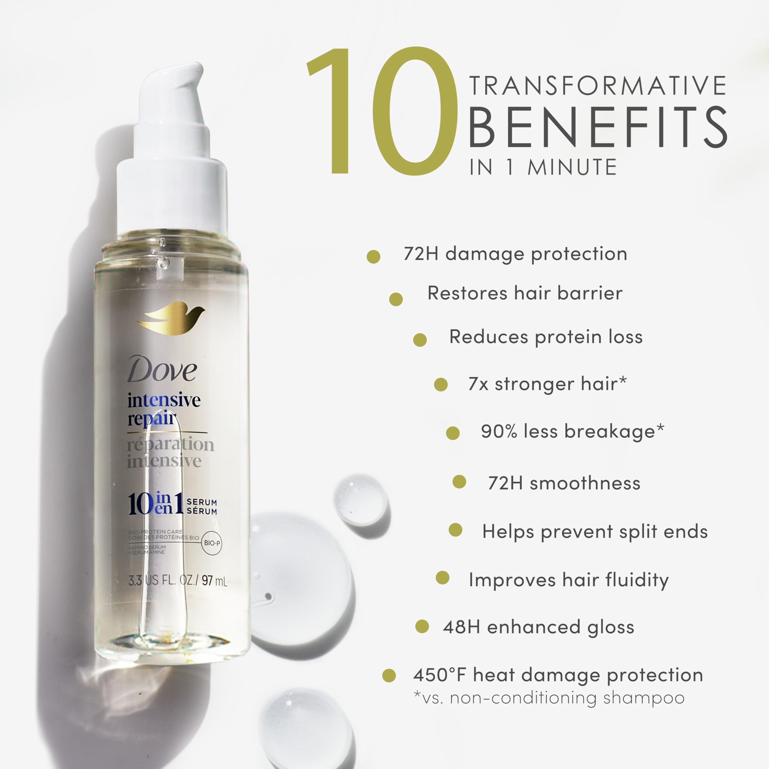 Foto 3 pulgar | Sérum Capilar Dove Intensive Repair Amino 100 Ml Para Cabello Dañado - Venta Internacional.