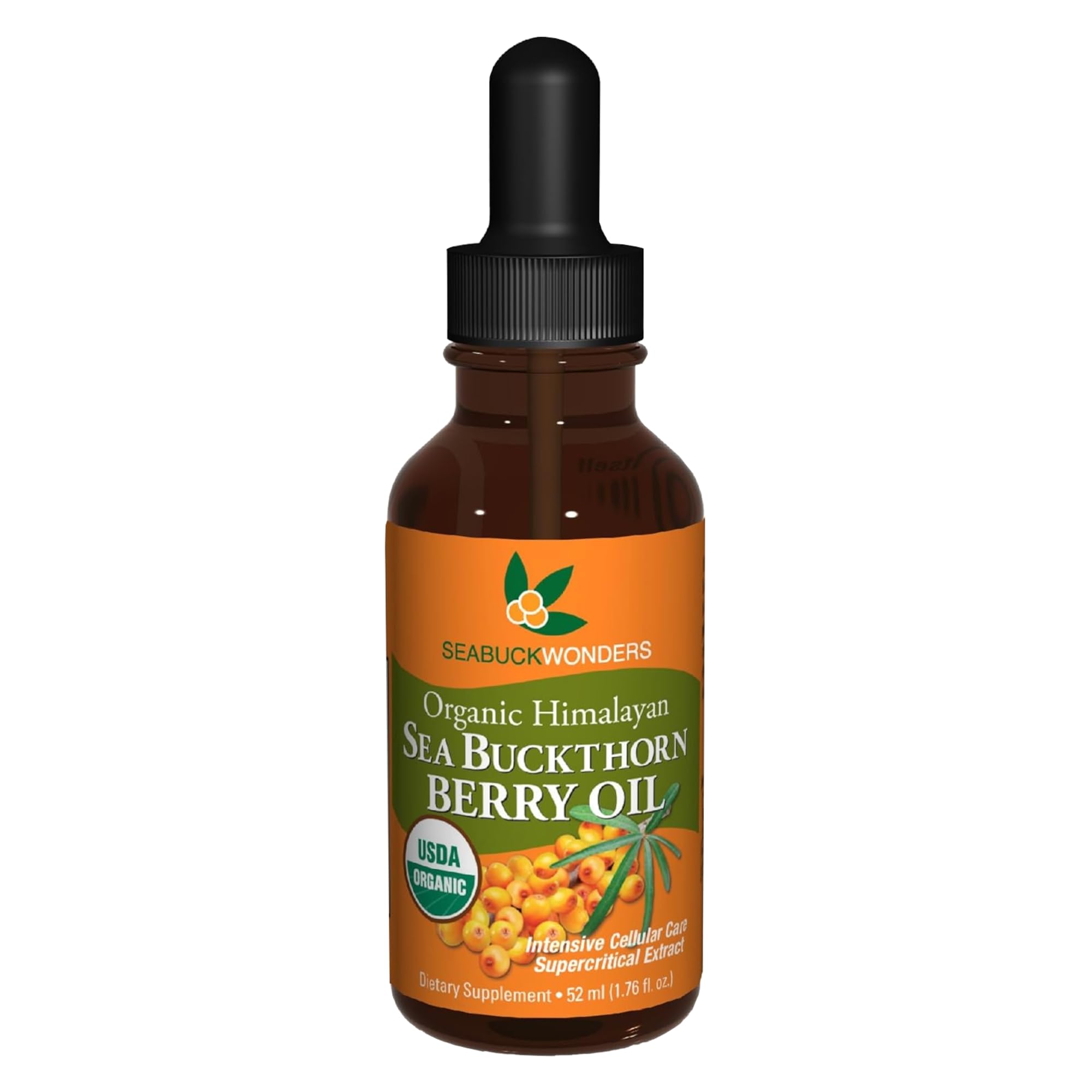 Aceite De Bayas De Espino Amarillo Seabuckwonders 50 Ml 100% Orgánico - Venta Internacional.