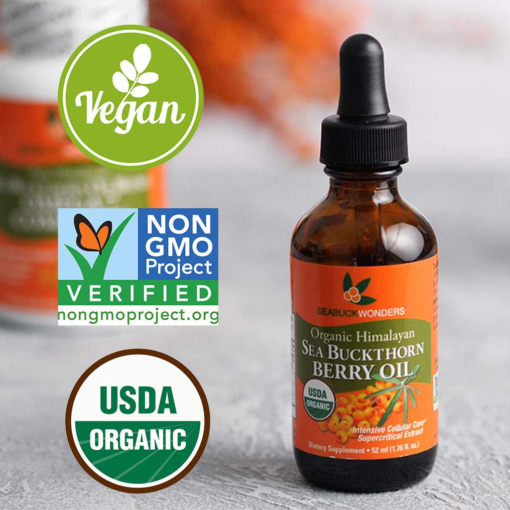 Foto 4 pulgar | Aceite De Bayas De Espino Amarillo Seabuckwonders 50 Ml 100% Orgánico - Venta Internacional.