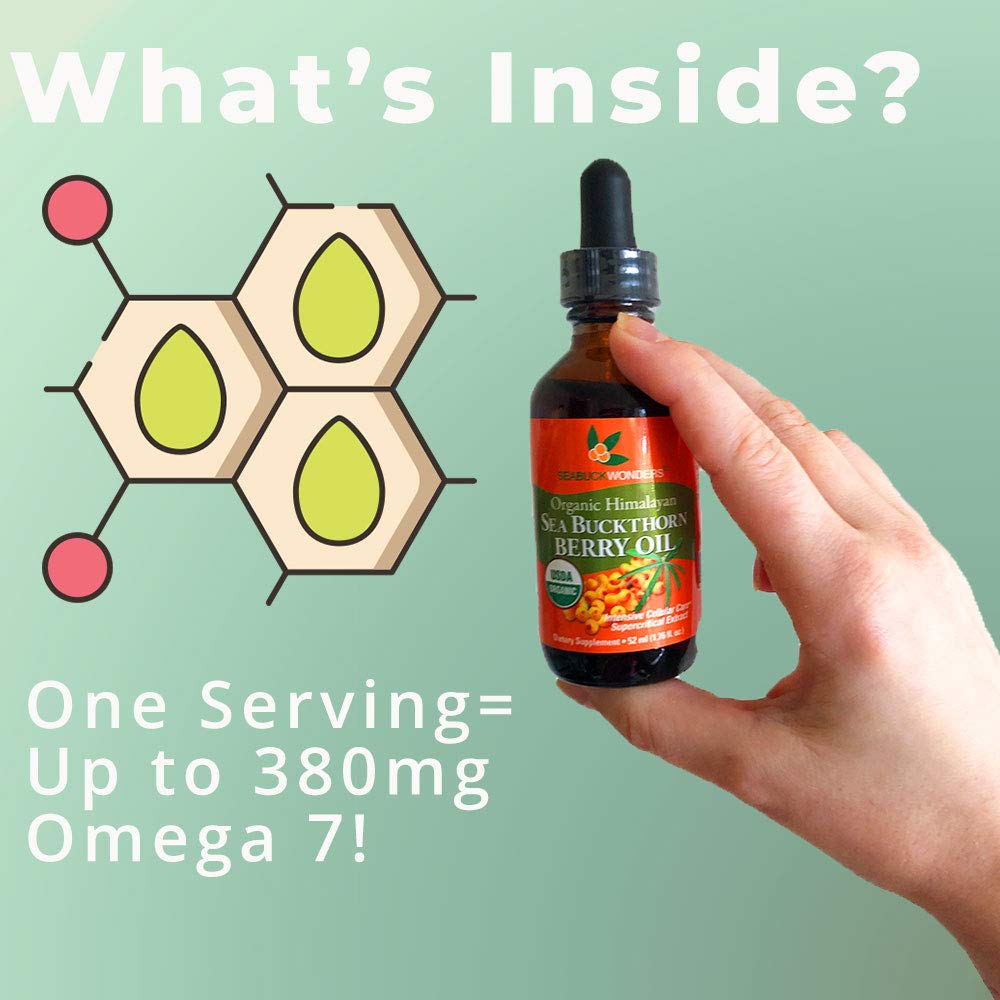 Foto 5 pulgar | Aceite De Bayas De Espino Amarillo Seabuckwonders 50 Ml 100% Orgánico - Venta Internacional.