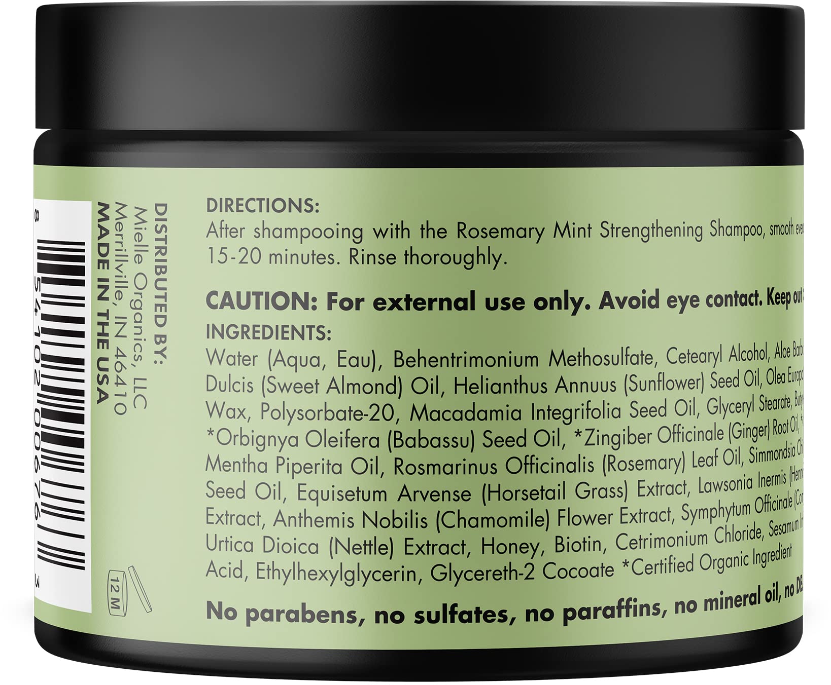 Foto 3 pulgar | Mascarilla Capilar Mielle Organics Rosemary Mint Strengthening 350 Ml - Venta Internacional.