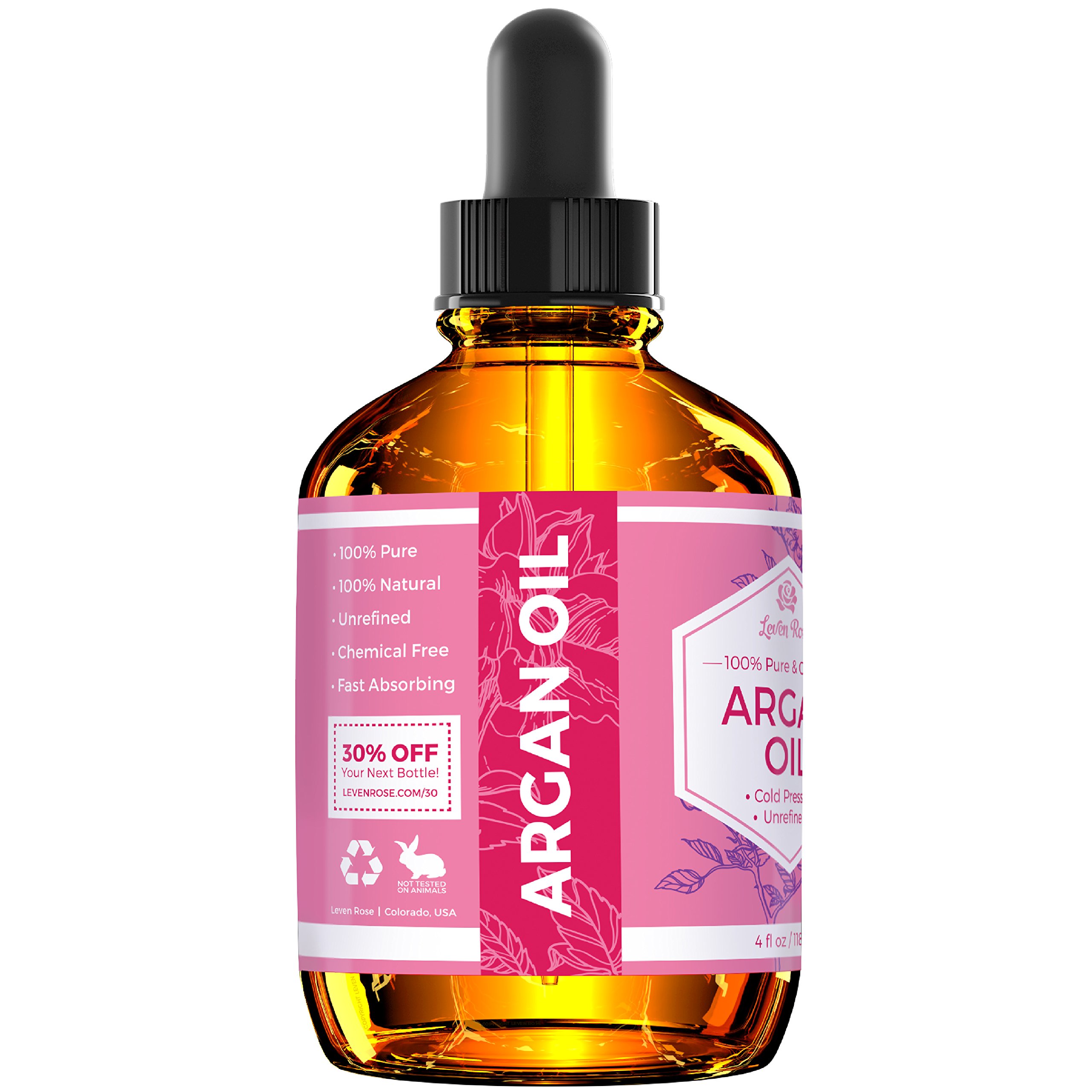 Foto 4 pulgar | Aceite De Argán Leven Rose, 100% Puro, Marroquí, Prensado En Frío, 120 Ml - Venta Internacional.