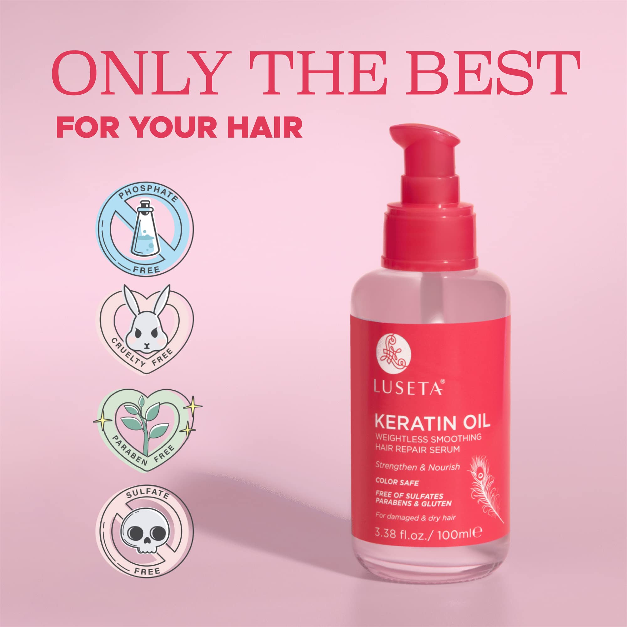 Foto 4 pulgar | Sérum De Aceite Capilar Luseta Keratin Para Cabello Dañado Teñido - Venta Internacional.