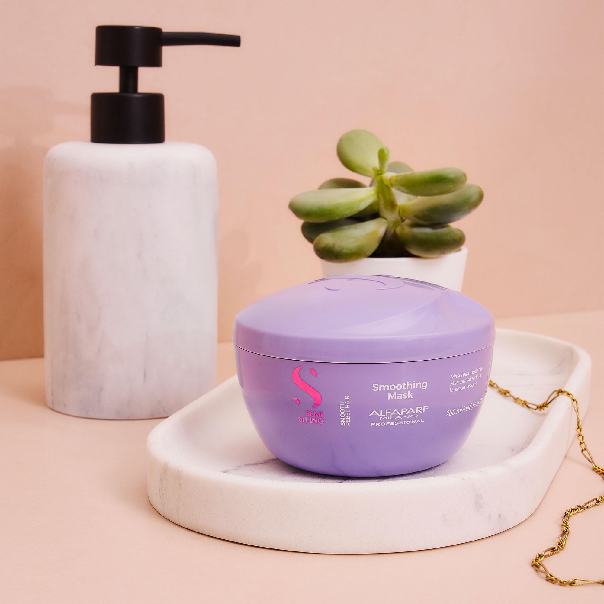 Foto 2 | Mascarilla De Tratamiento Capilar Alfaparf Milano Semi Di Lino Smooth - Venta Internacional.