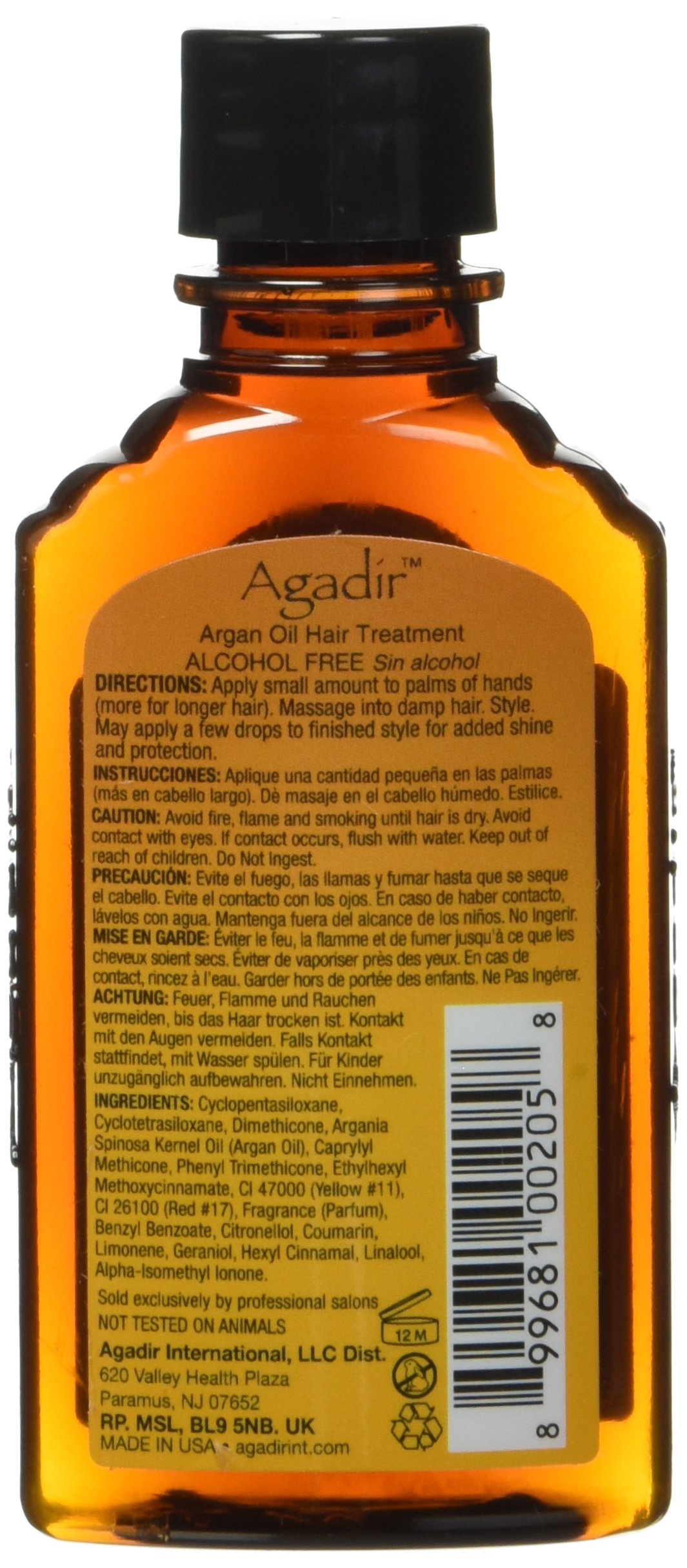 Foto 3 pulgar | Tratamiento Capilar Con Aceite De Argán Agadir 66 Ml Para Todo Tipo De Cabello - Venta Internacional.