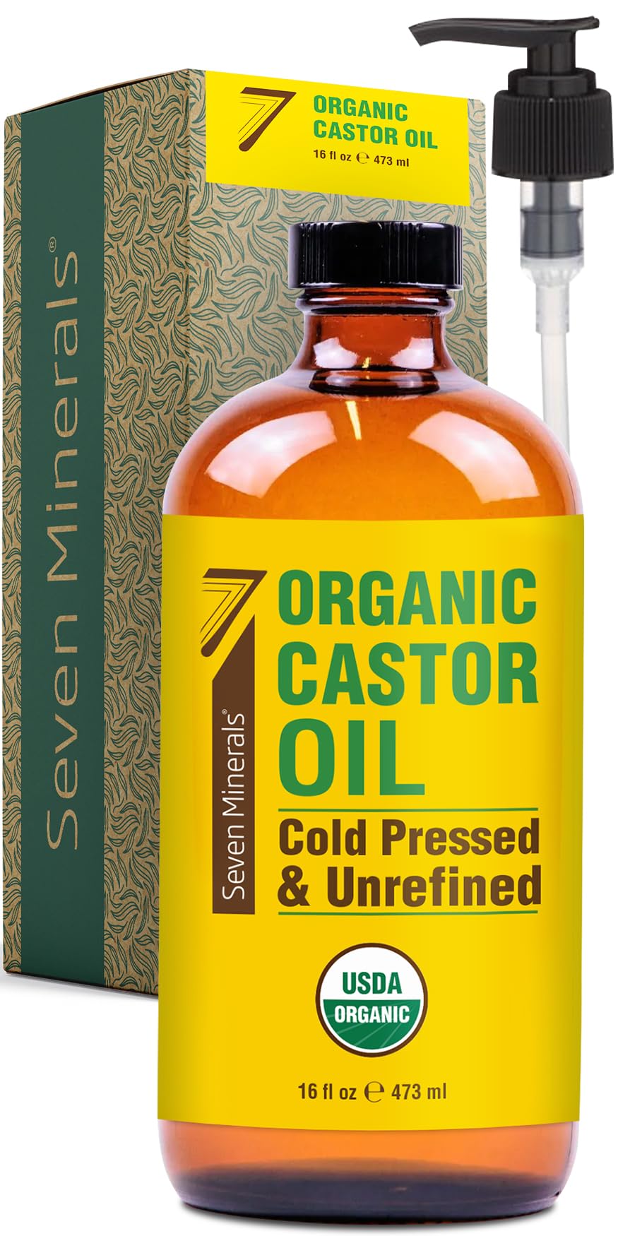 Foto 6 | Aceite de Ricino Seven Minerals 500 ml Orgánico Prensado en Frío sin Refinar - Venta Internacional