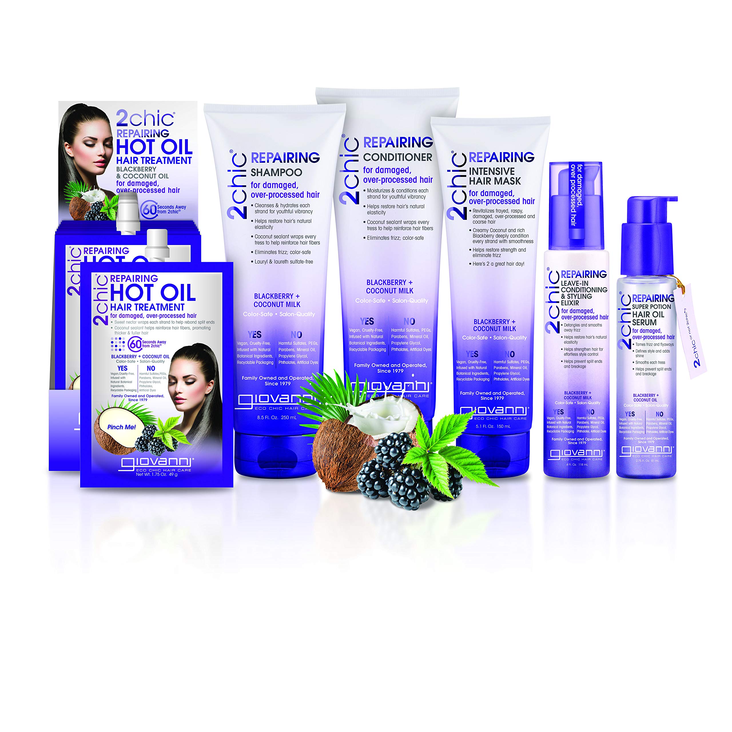 Foto 6 pulgar | Mascarilla Capilar Giovanni 2chic Ultrareparadora Blackberry & Coconut - Venta Internacional.