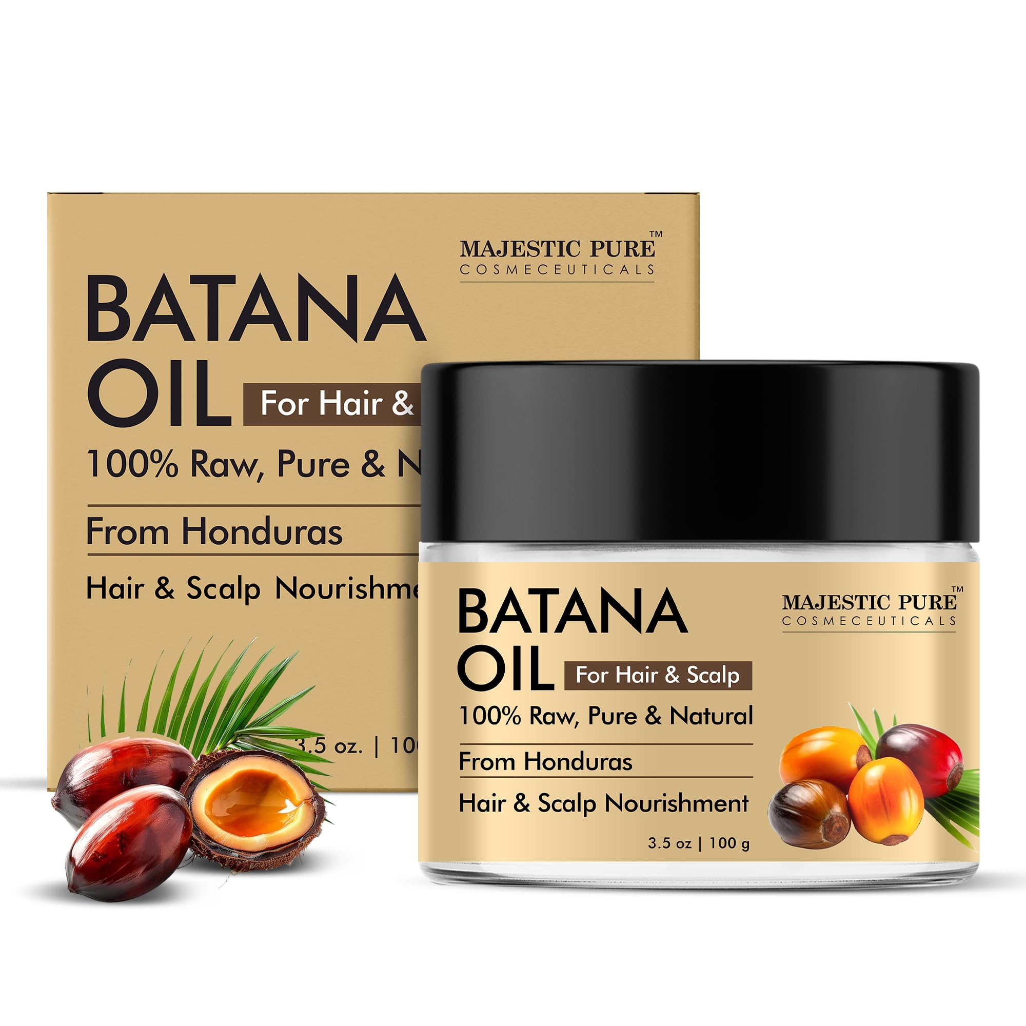 Foto 2 pulgar | Manteca Batana Majestic Pure Para El Crecimiento Del Cabello, 100 Ml - Venta Internacional.