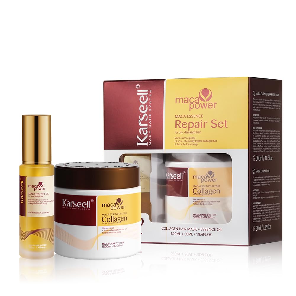 Foto 2 pulgar | Set De Tratamiento Capilar Karseell Collagen Con Mascarilla Capilar Y Aceite De Argán - Venta Internacional.