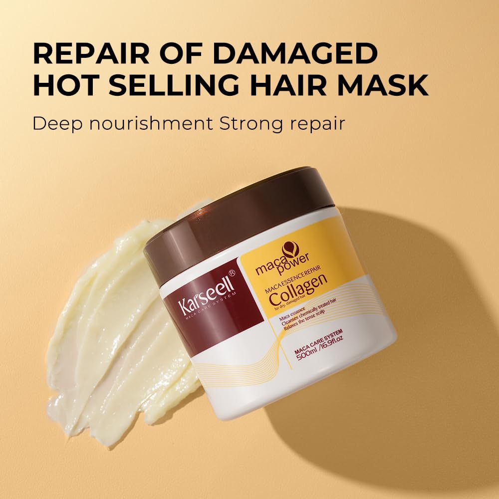 Foto 4 pulgar | Set De Tratamiento Capilar Karseell Collagen Con Mascarilla Capilar Y Aceite De Argán - Venta Internacional.