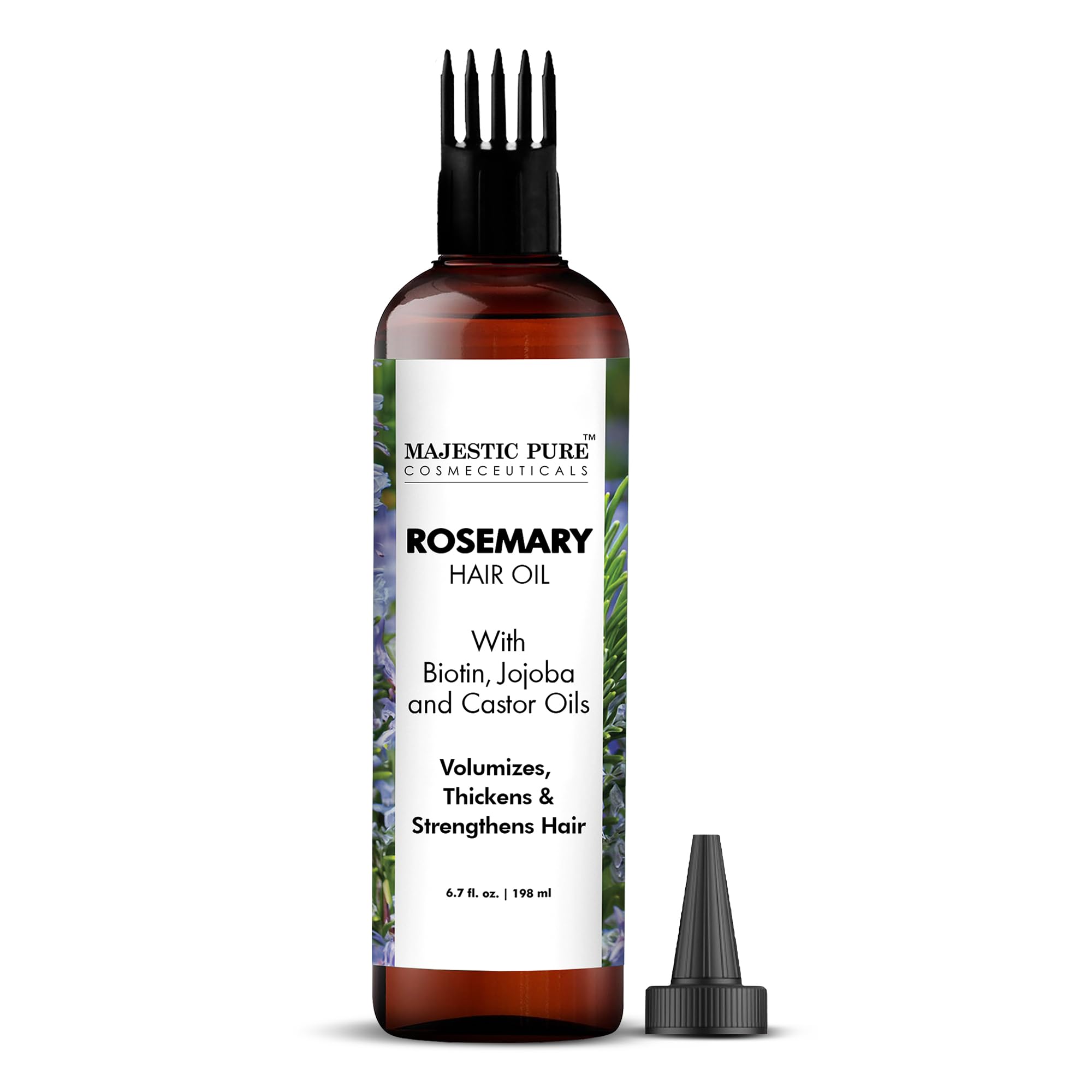 Foto 2 pulgar | Aceite De Romero Majestic Pure Para El Crecimiento Del Cabello, 200 Ml Con Biotina - Venta Internacional.