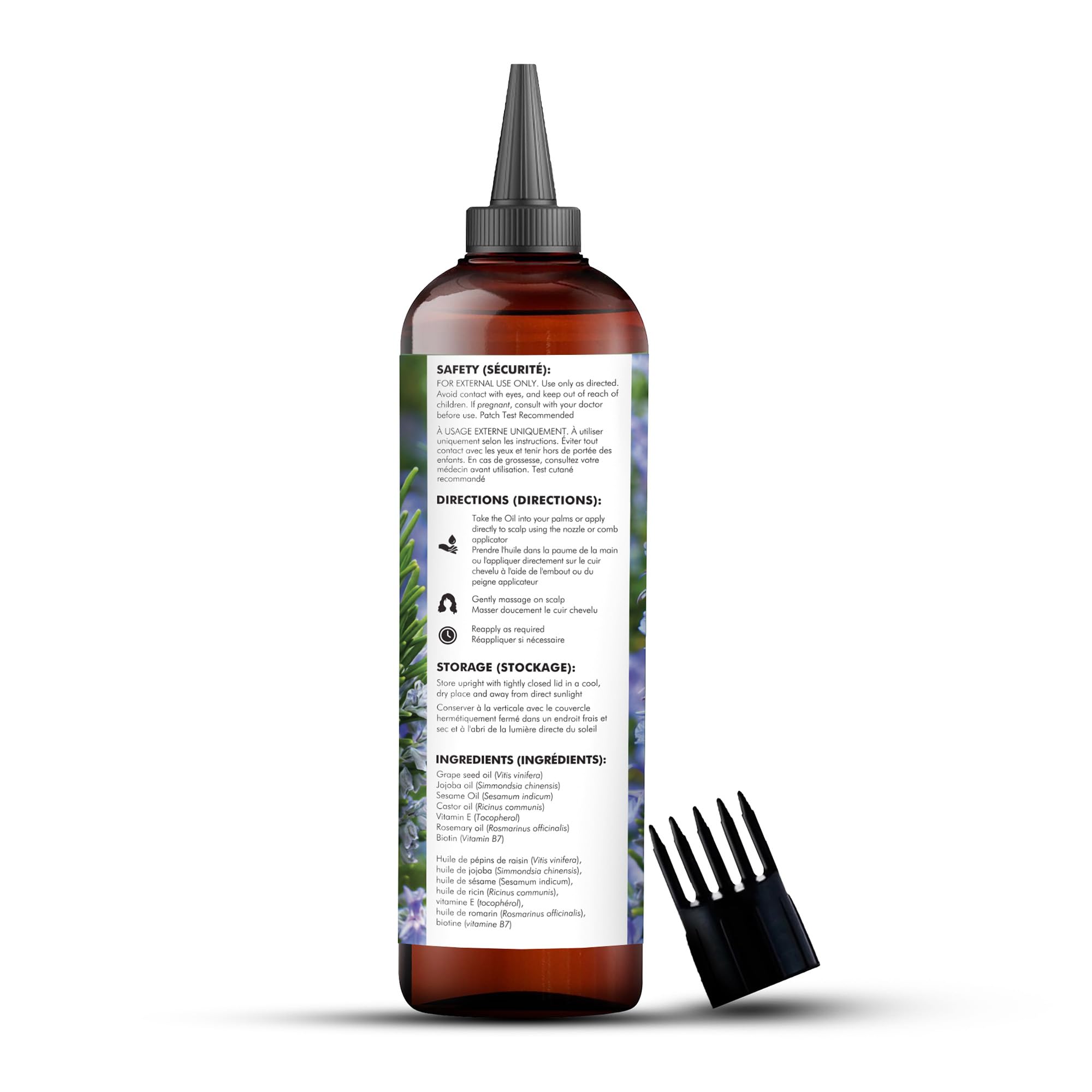 Foto 2 | Aceite De Romero Majestic Pure Para El Crecimiento Del Cabello, 200 Ml Con Biotina - Venta Internacional.