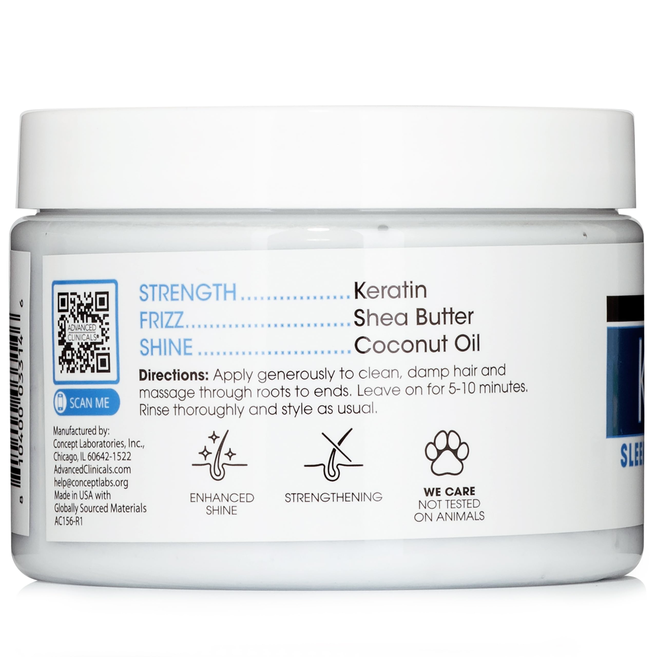Foto 3 pulgar | Mascarilla Capilar, Tratamiento Advanced Clinicals Keratin, 360 Ml, Paquete De 2 - Venta Internacional.