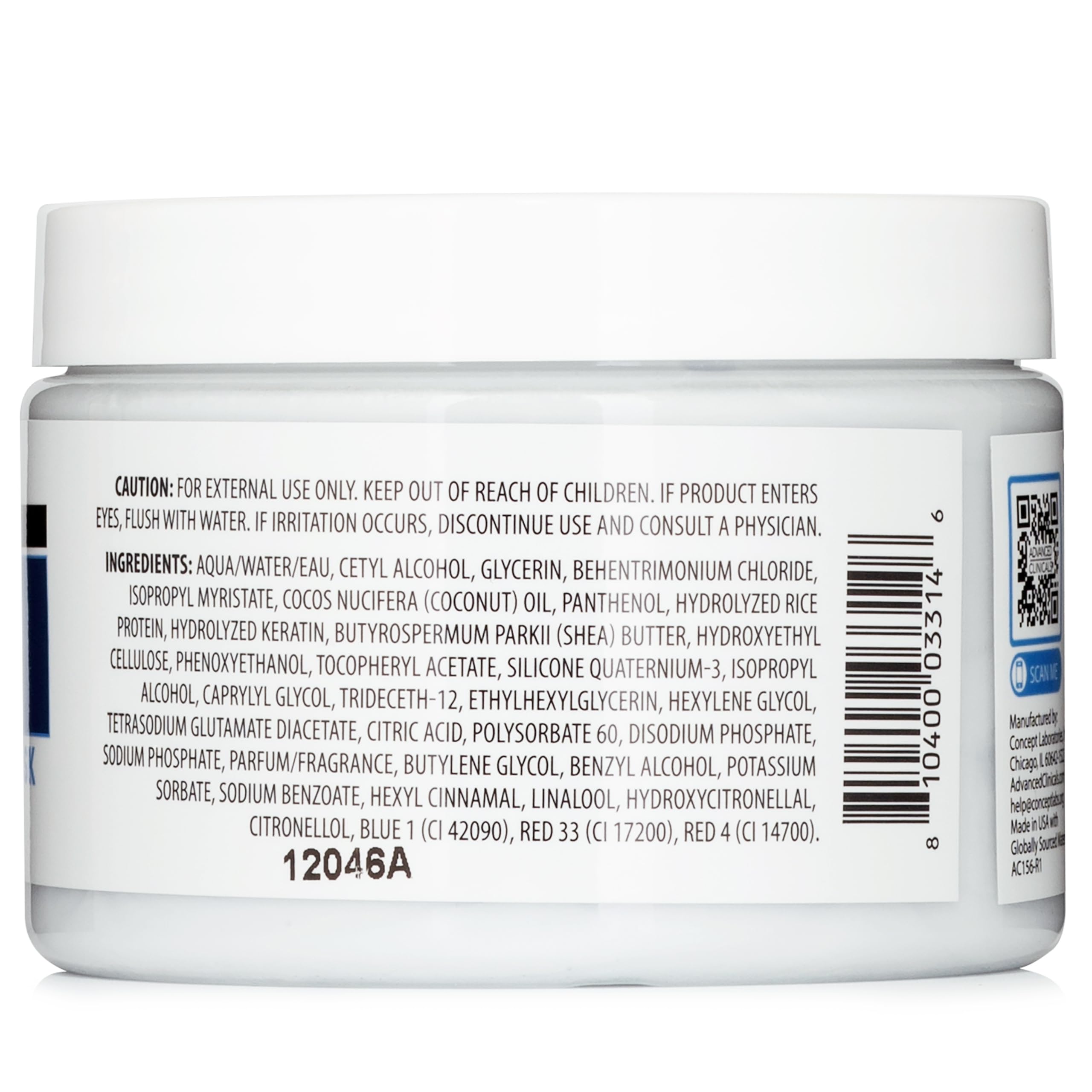 Foto 4 pulgar | Mascarilla Capilar, Tratamiento Advanced Clinicals Keratin, 360 Ml, Paquete De 2 - Venta Internacional.